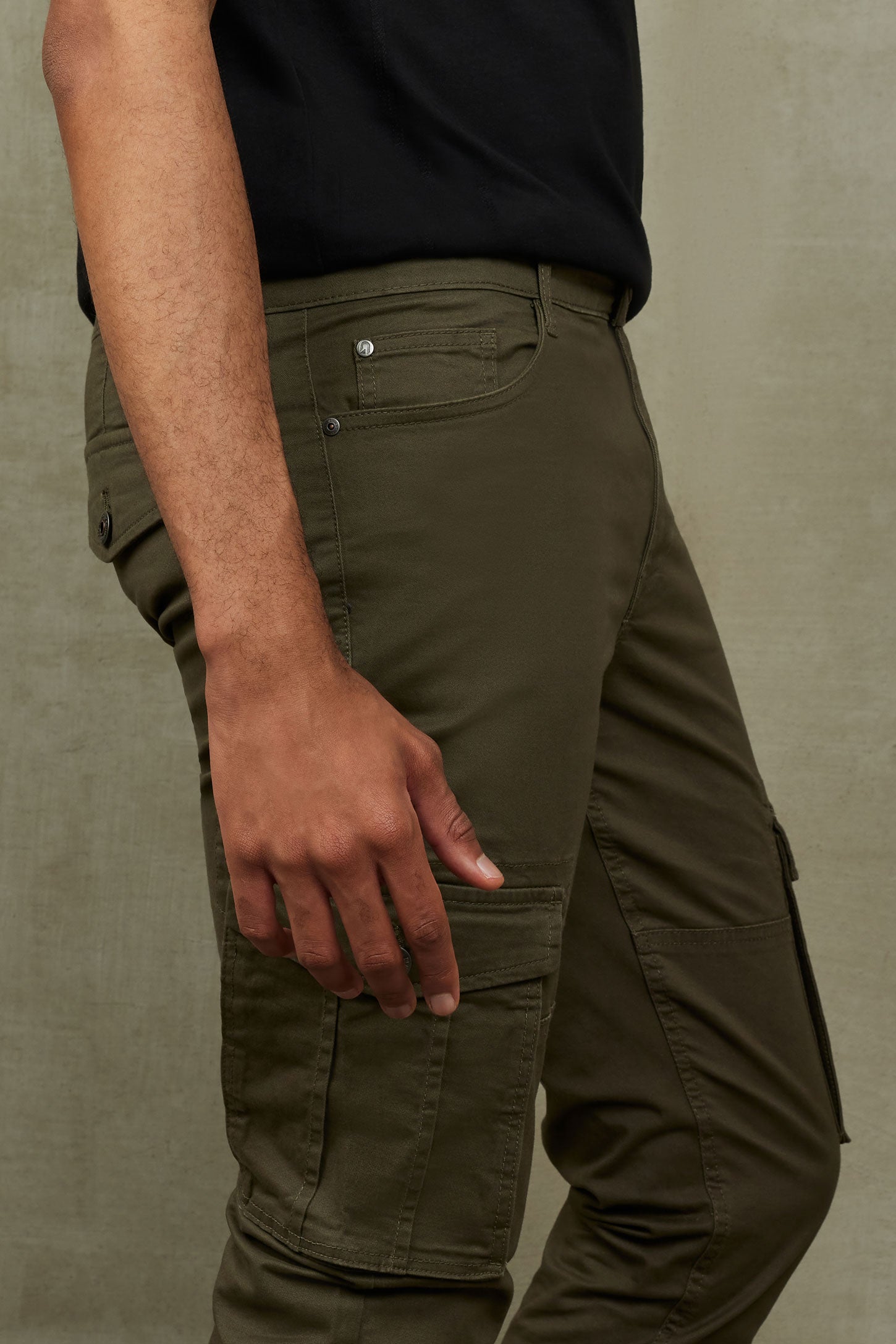 Pantalon jogger cargo en twill - Homme && KAKI