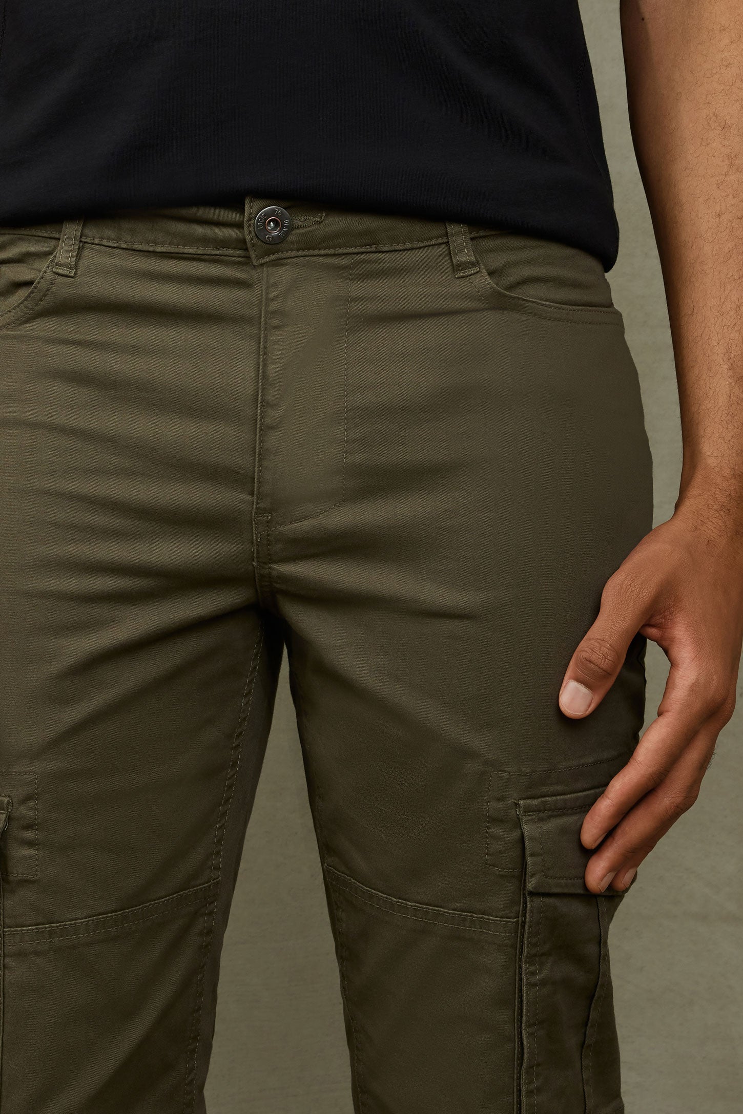Pantalon jogger cargo en twill - Homme && KAKI