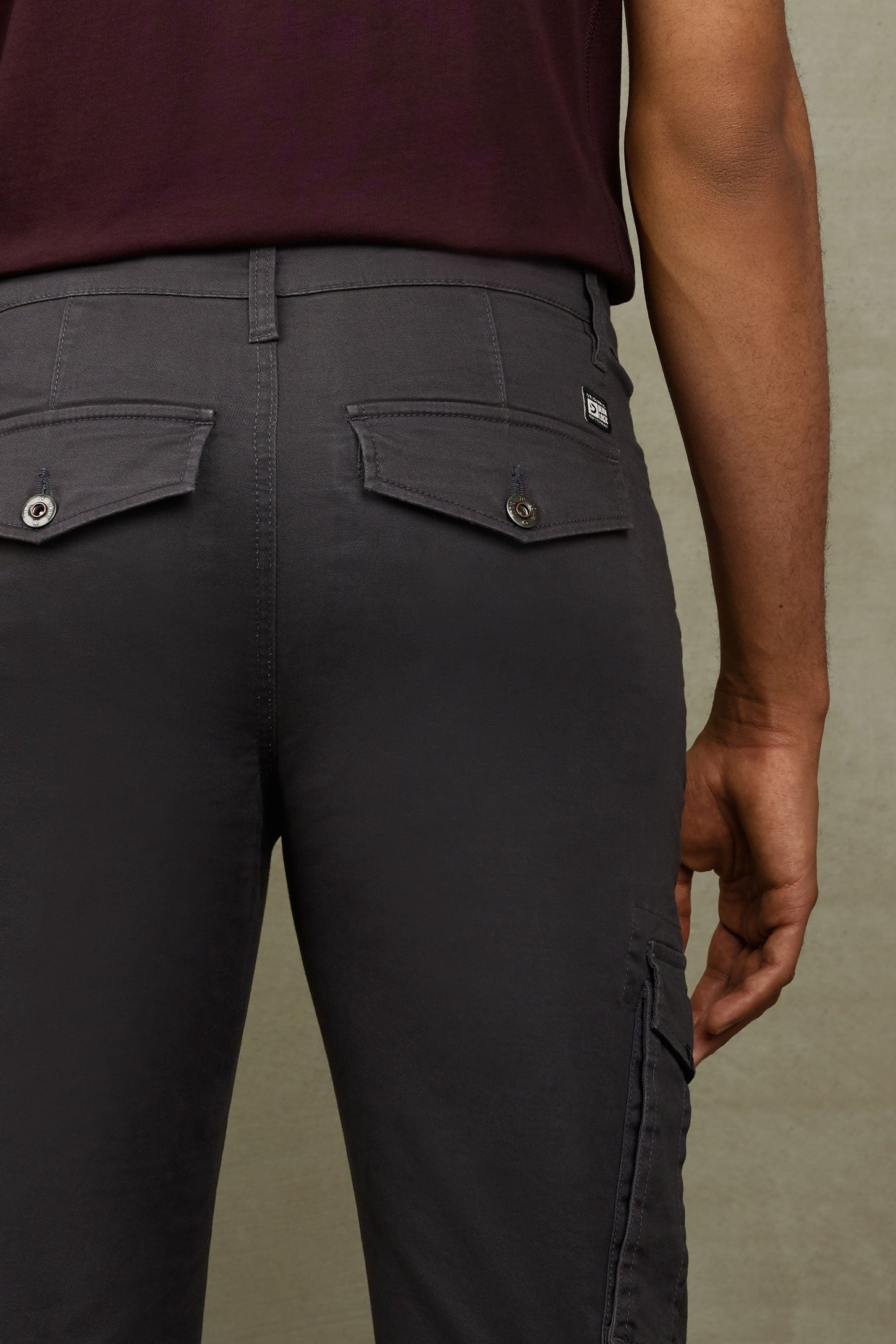 Pantalon jogger cargo en twill - Homme && GRIS FONCE