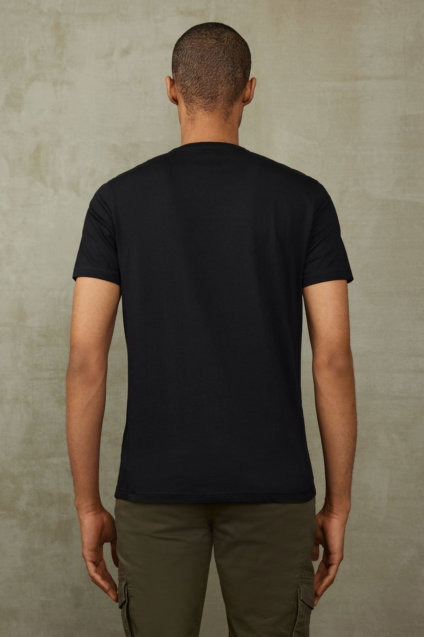 T-shirt imprimé en coton - Homme && NOIR