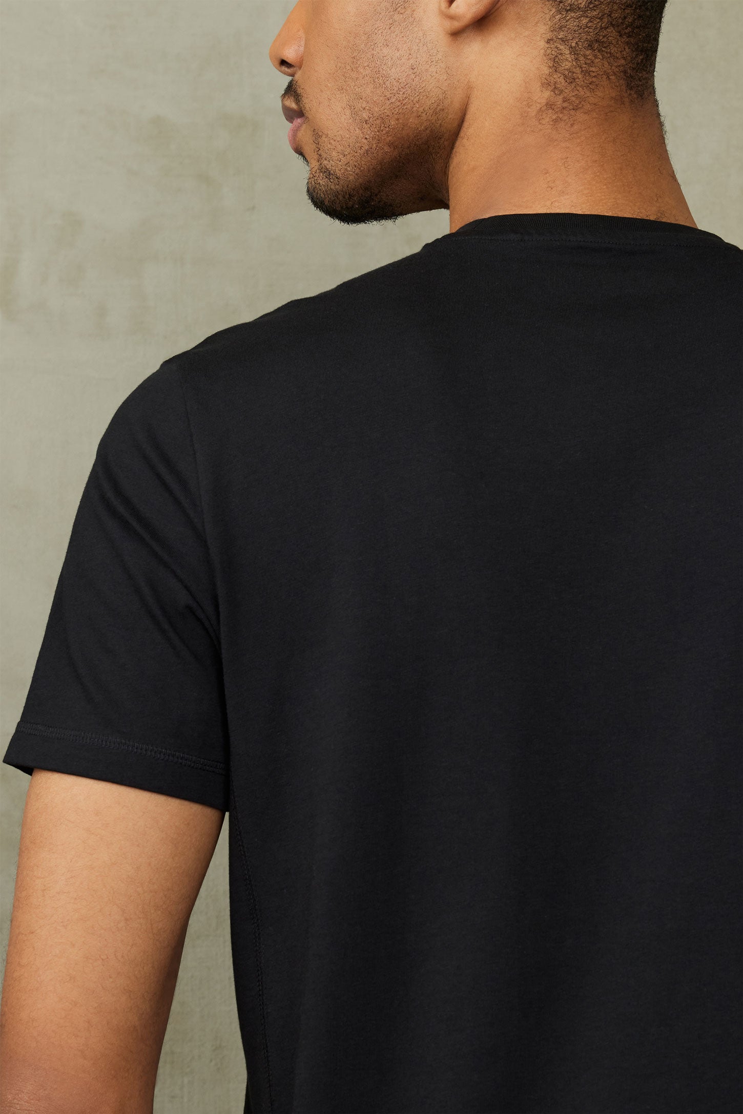 T-shirt imprimé en coton - Homme && NOIR