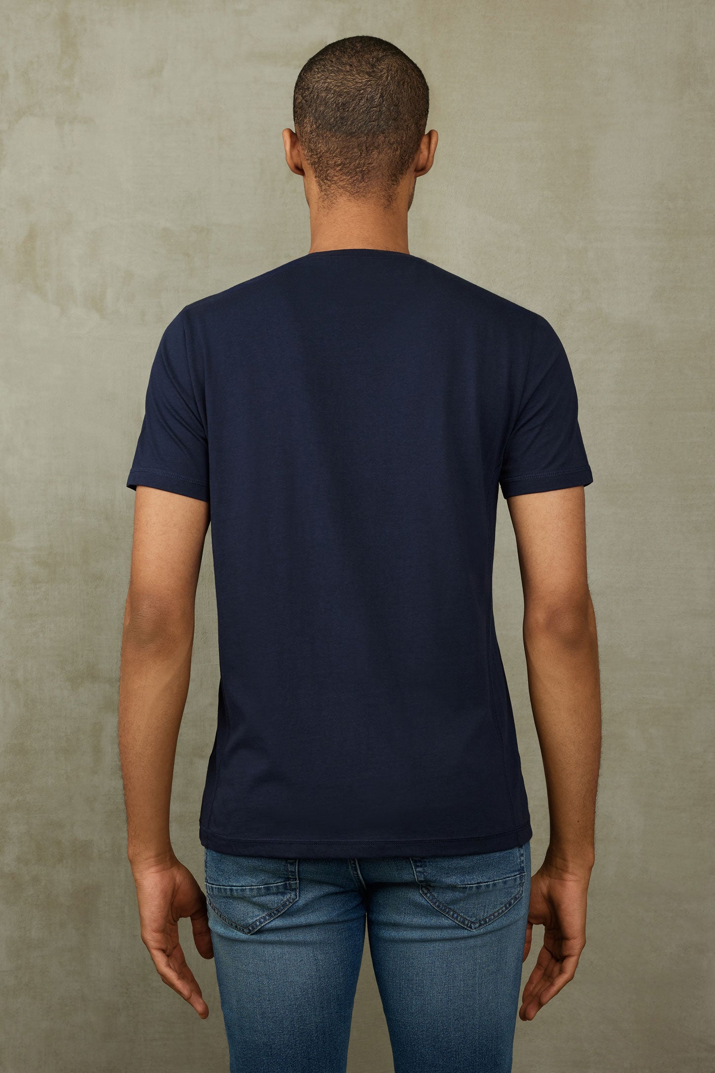 T-shirt imprimé en coton - Homme && BLEU