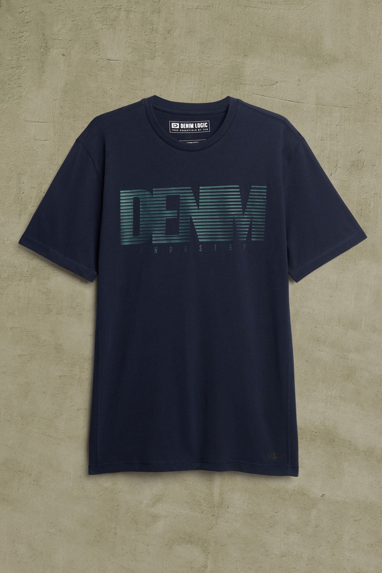 T-shirt imprimé en coton - Homme && BLEU
