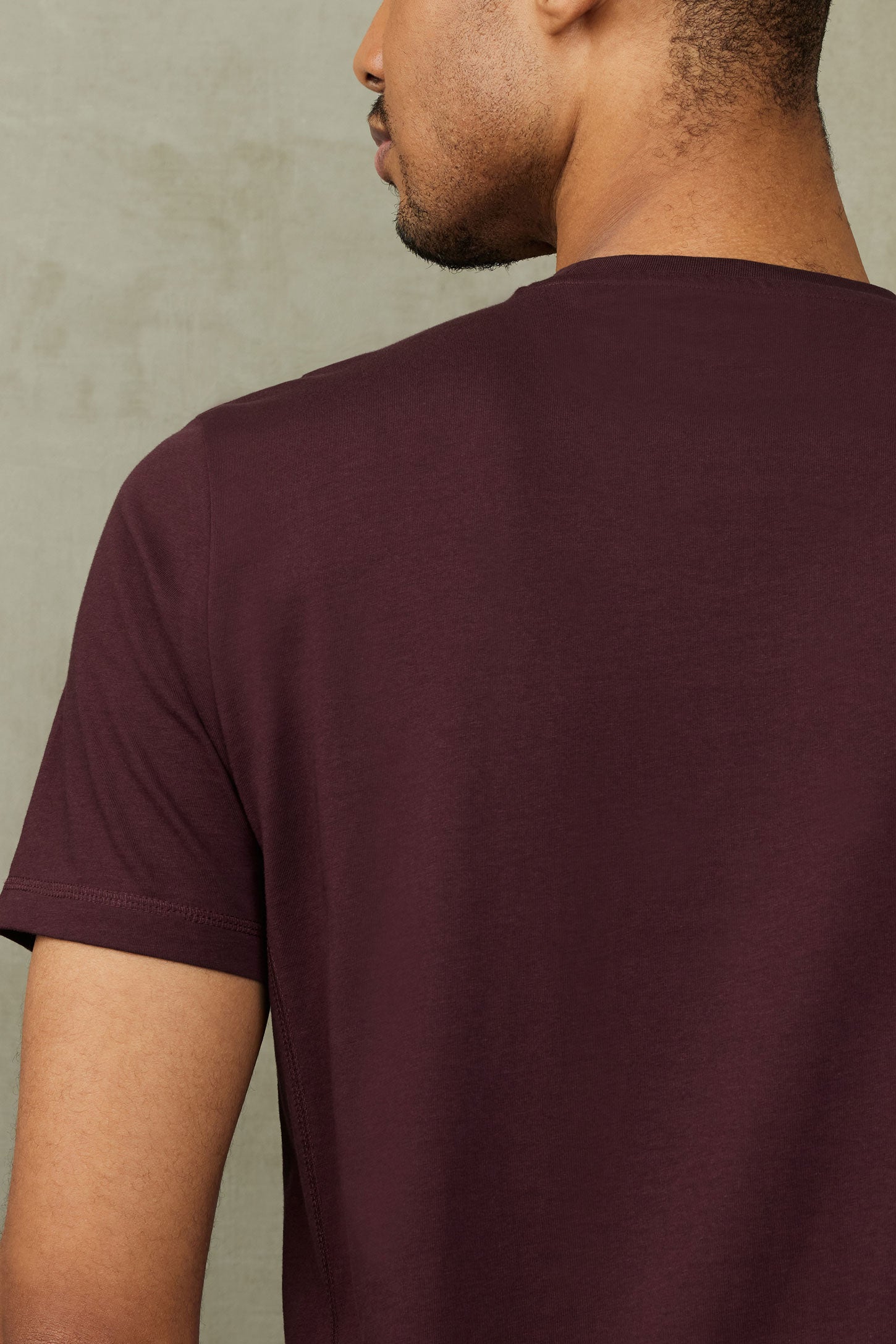 T-shirt imprimé en coton - Homme && BOURGOGNE
