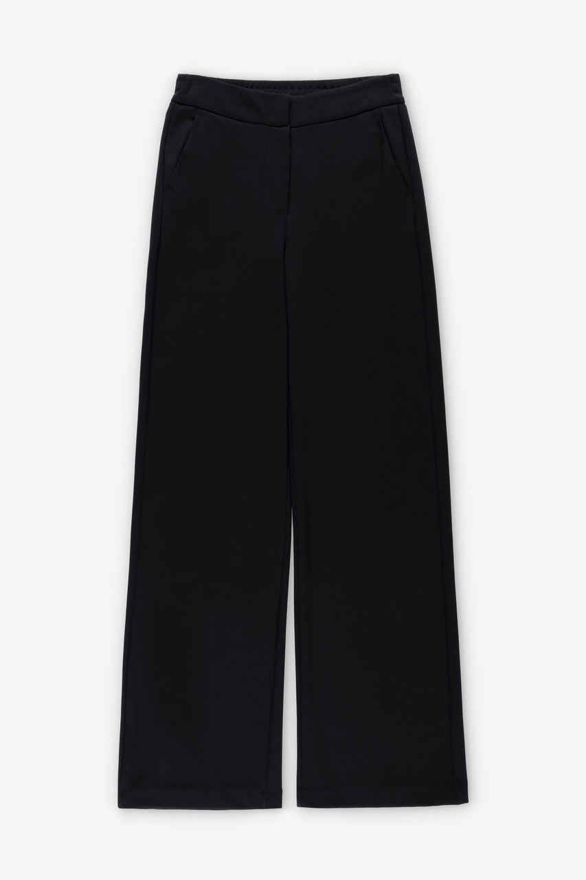 Black wide-leg pants women's high waist drape casual pants straight loose  drawstring pants at Rs 1399.00, High Waisted Pant