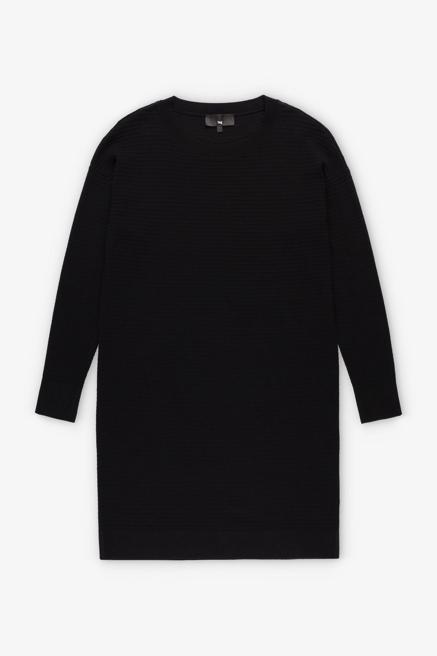 Robe manches longues en tricot Ottoman - Femme && NOIR