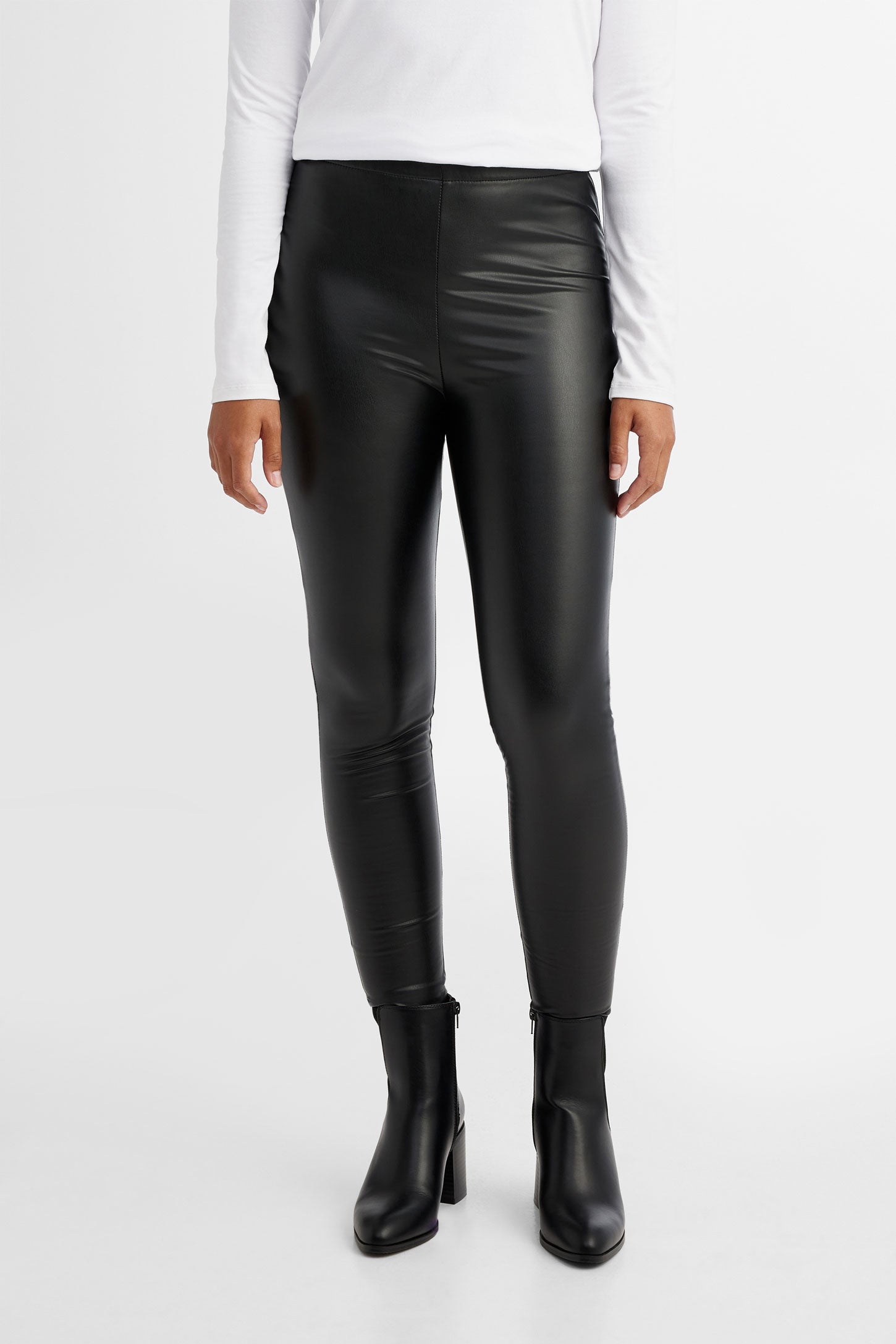 Legging cuir bershka best sale