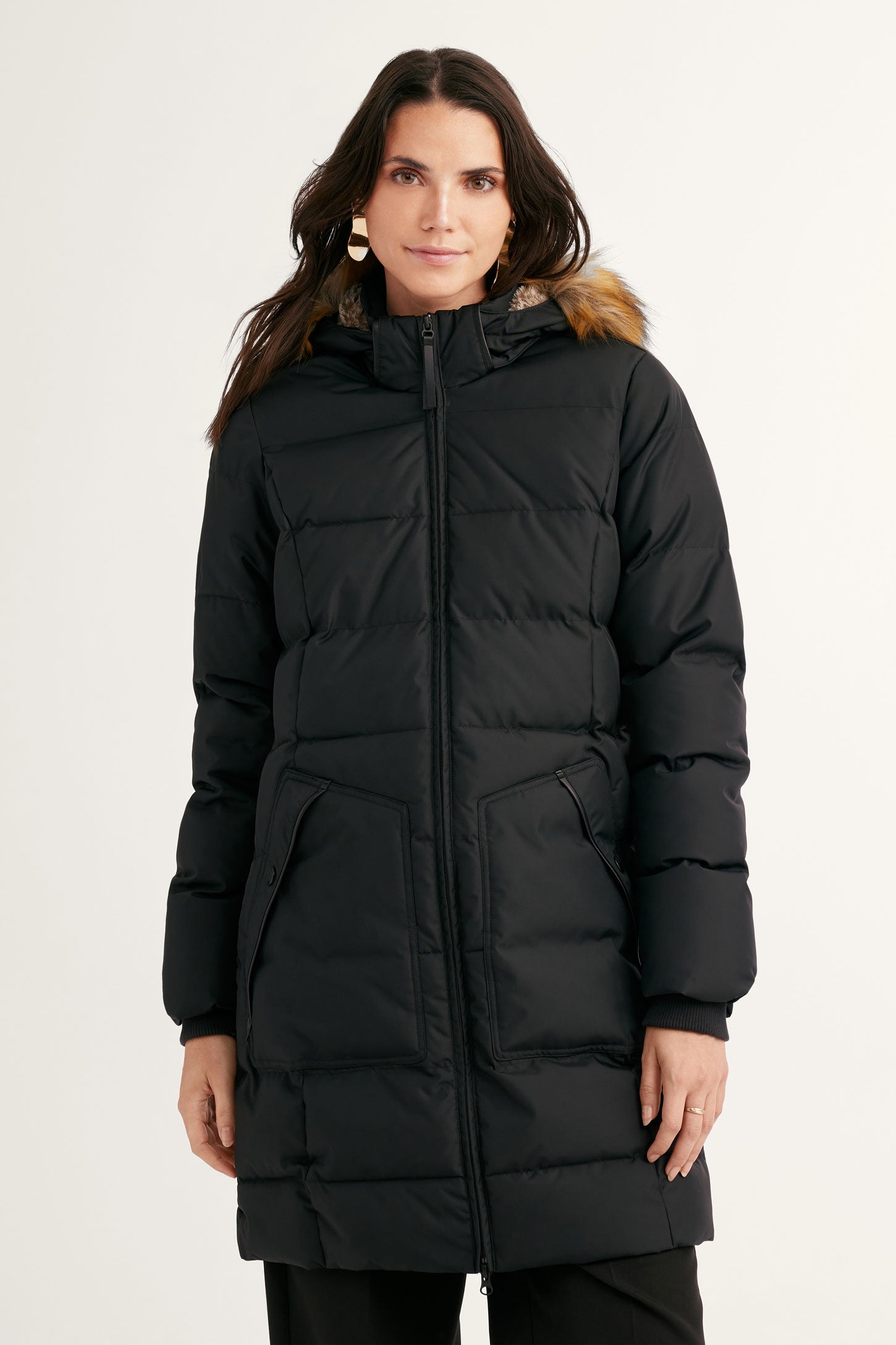 Manteau mi clearance long hiver femme