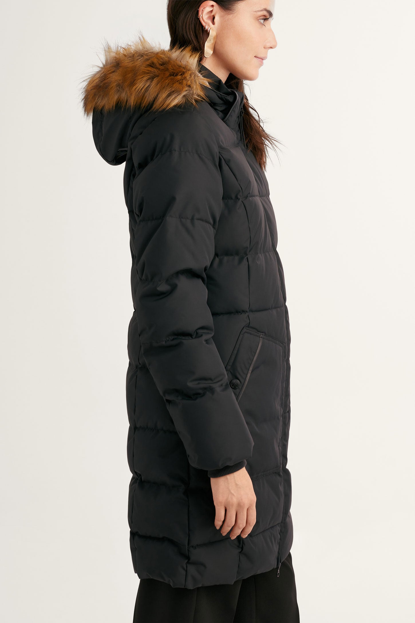 Manteau d hiver mi long matelass Femme