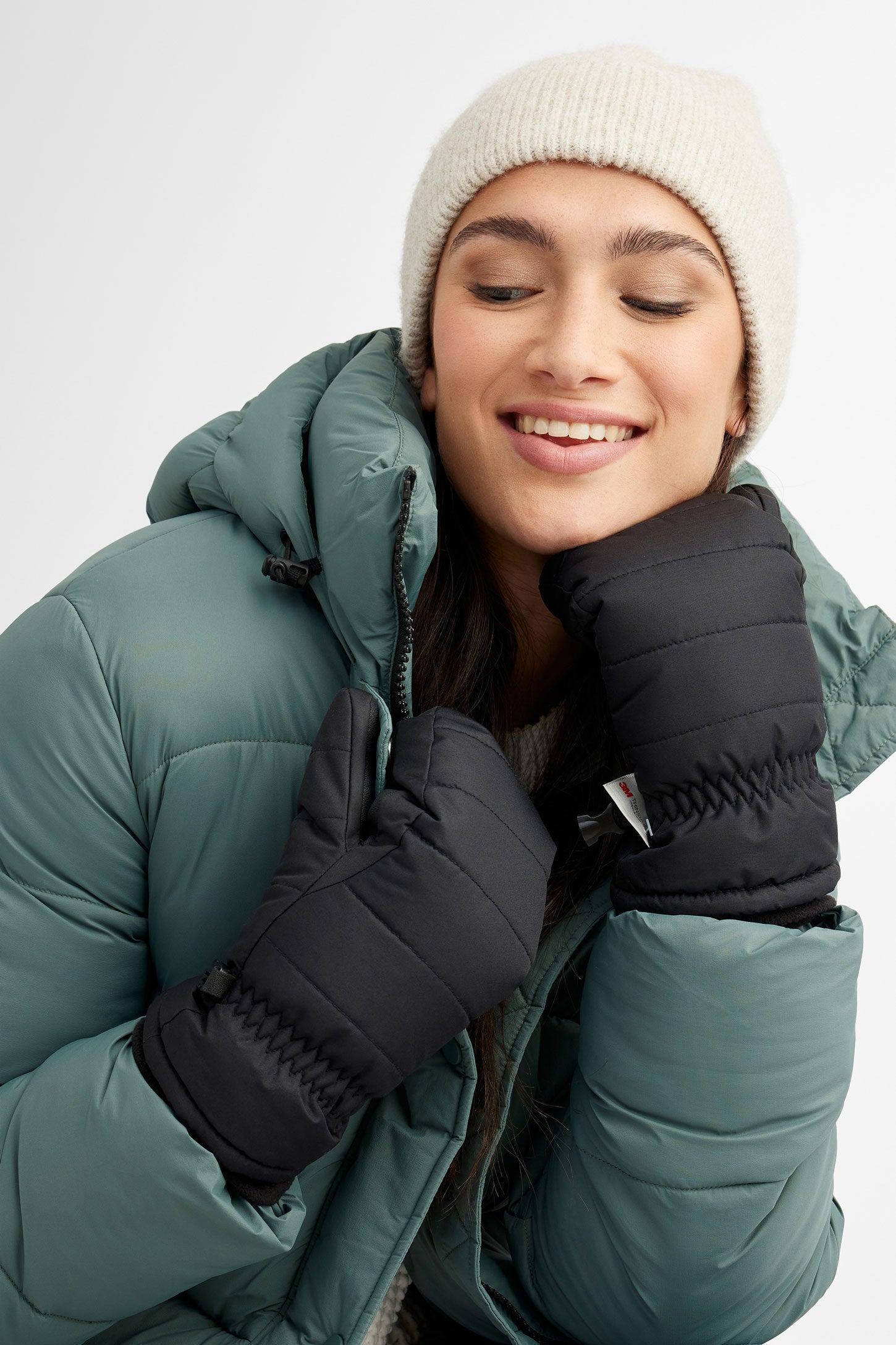 Lined insulated snow mittens Women