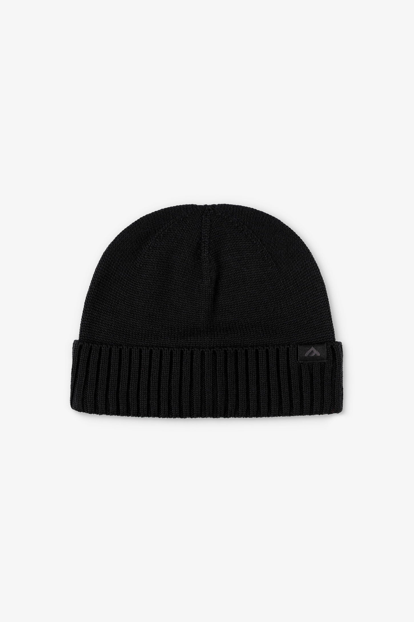 Tuque à revers en Mérino BM - Homme && NOIR