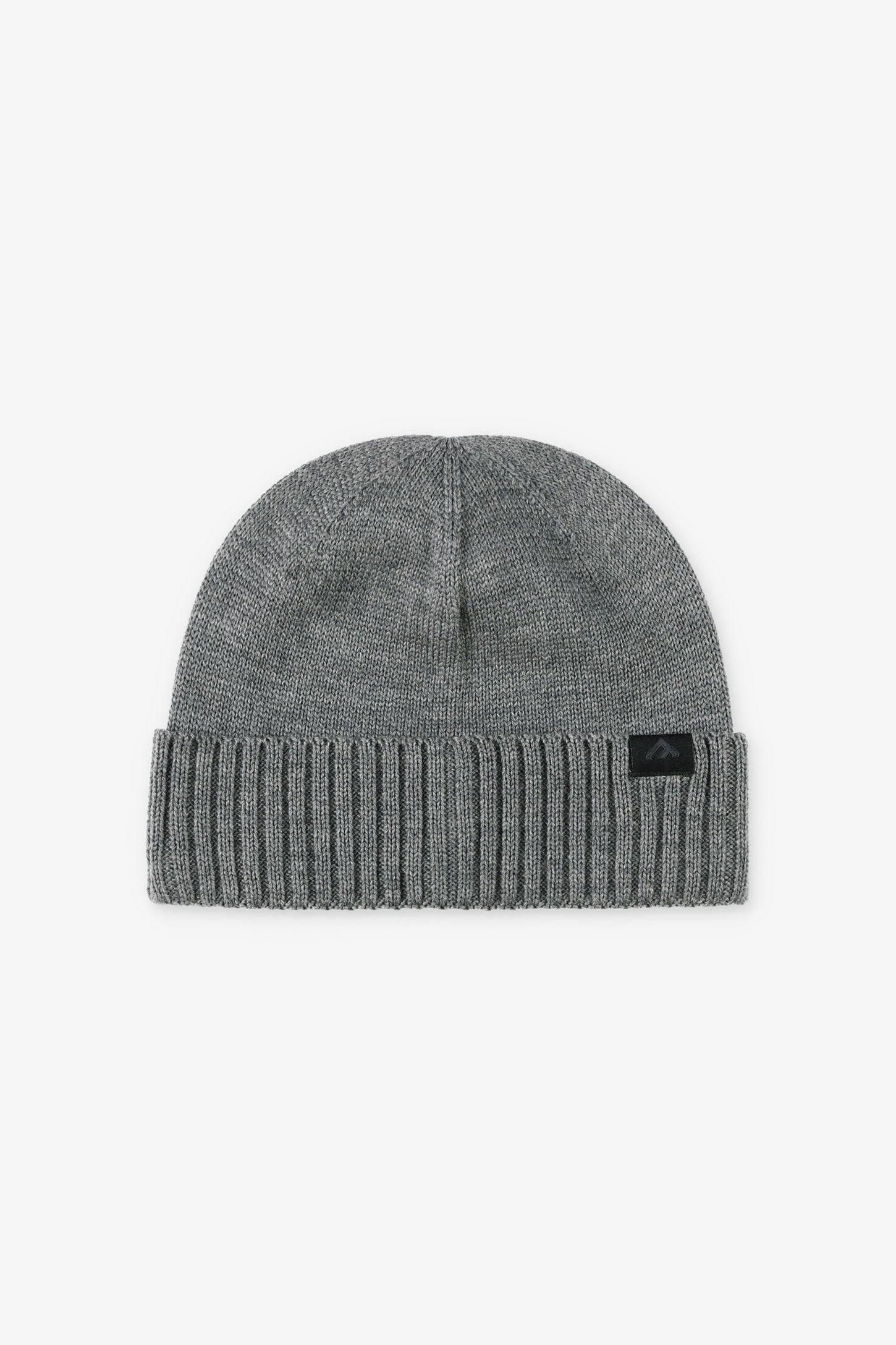 Tuque à revers en Mérino BM - Homme && GRIS