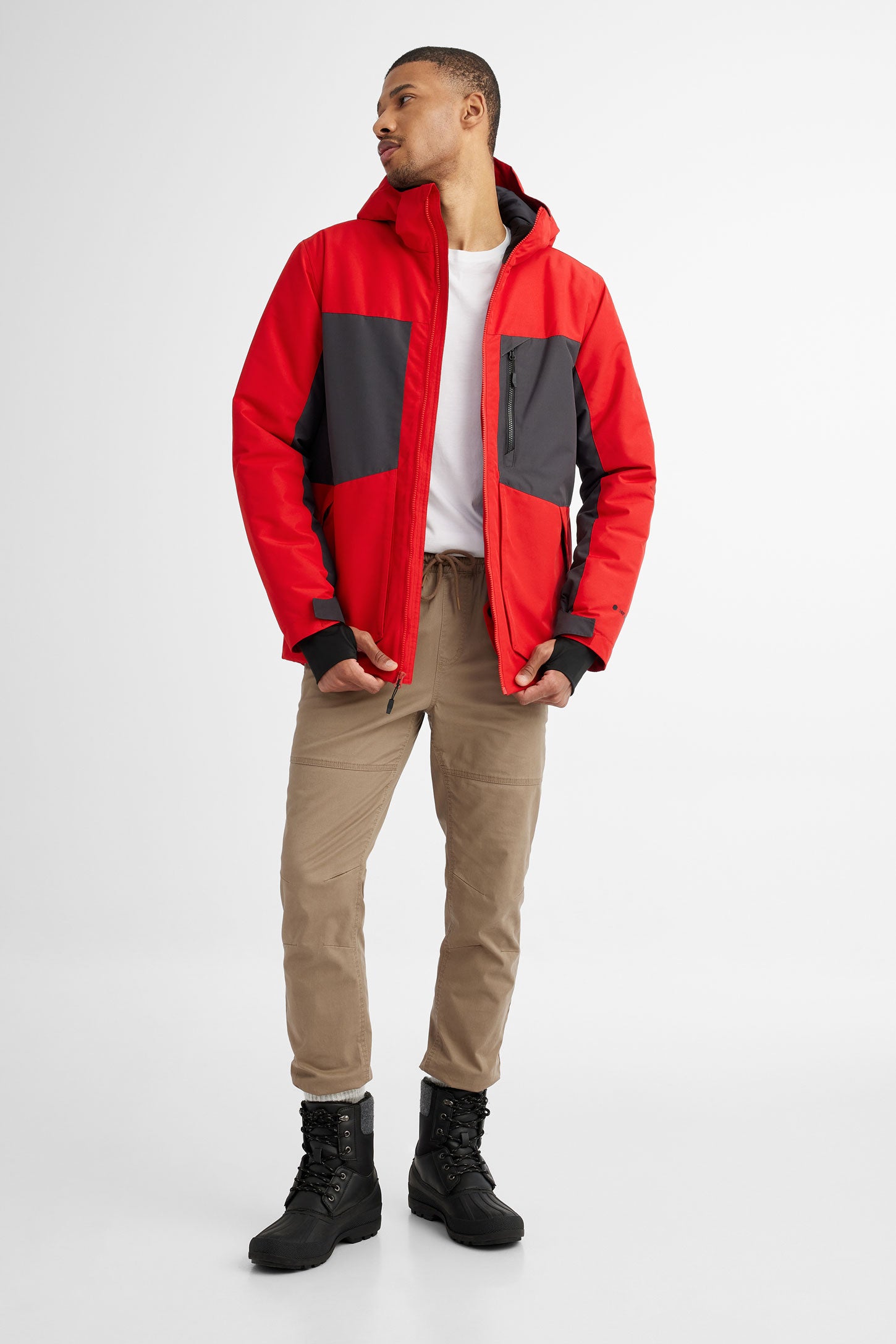 Manteau de ski hiver - Homme && ROUGE