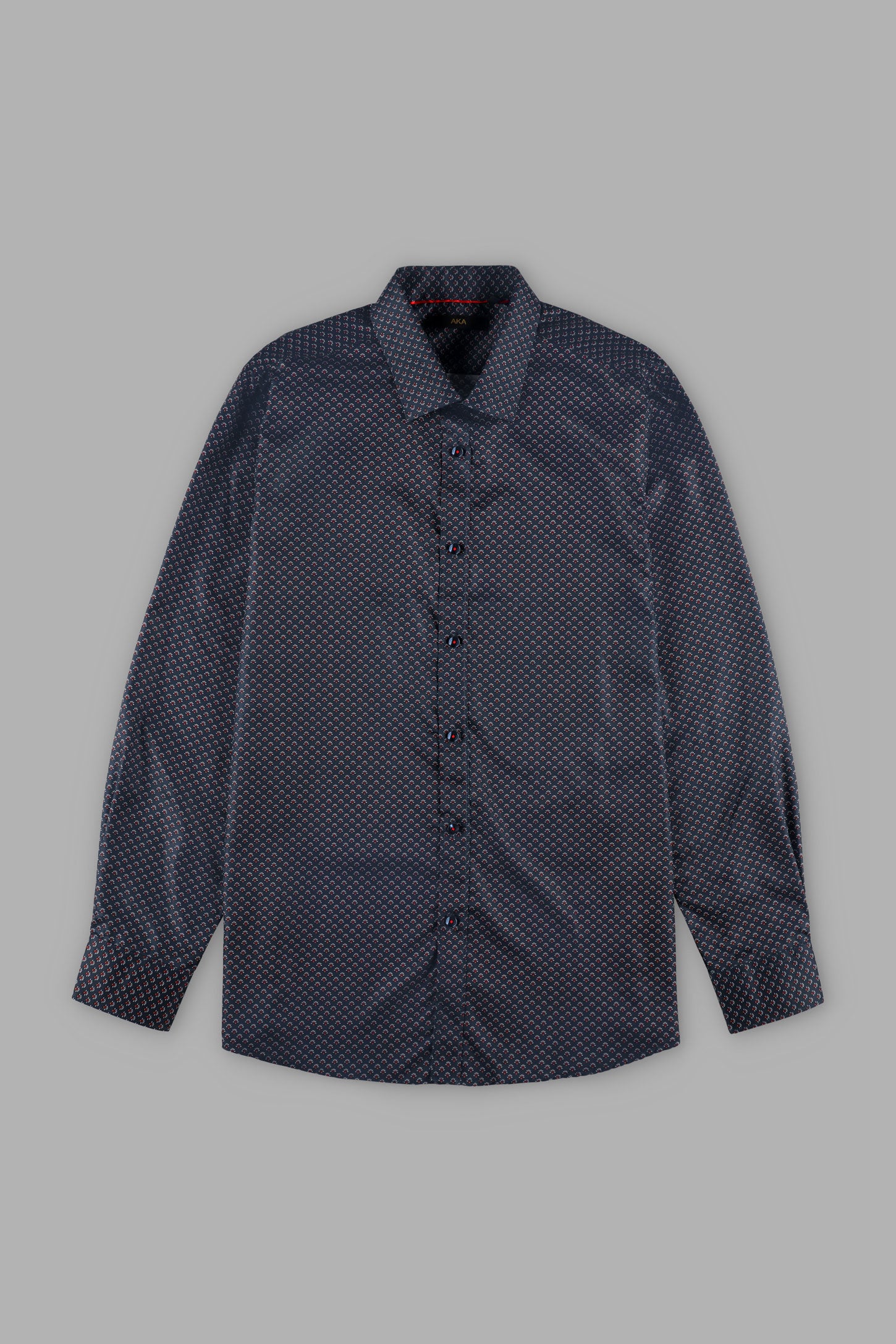 Chemise coupe ajustée en coton - Homme && BLEU MARINE