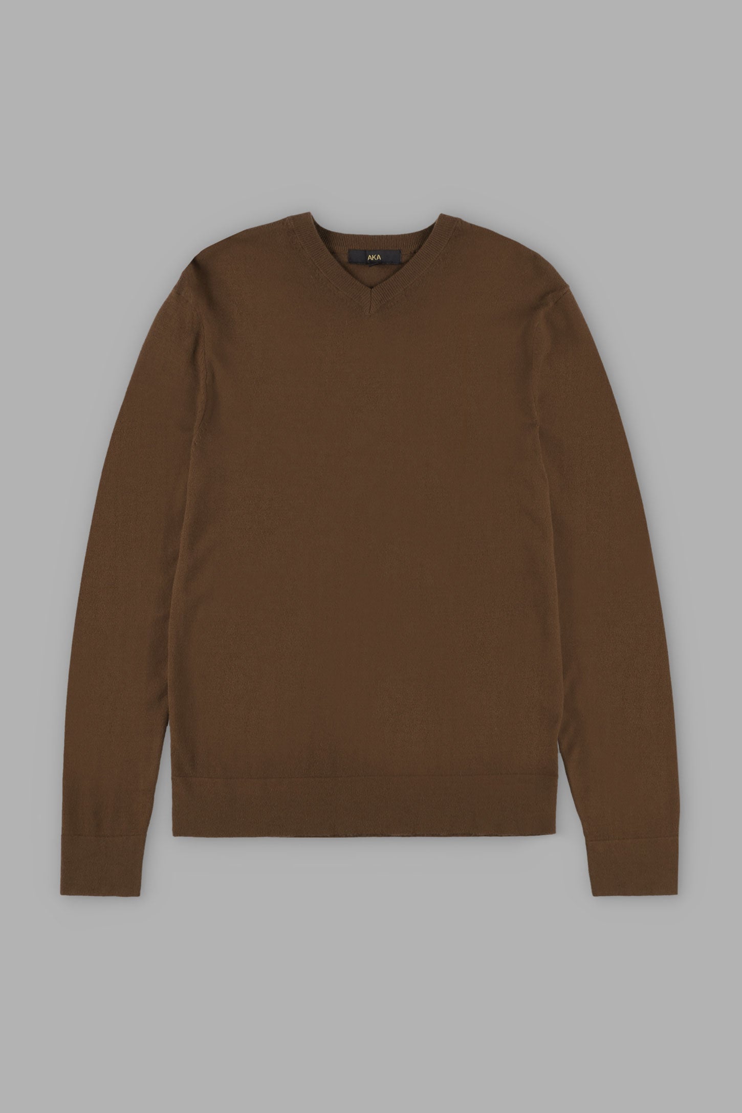 Chandail col en V en tricot - Homme && MARRON