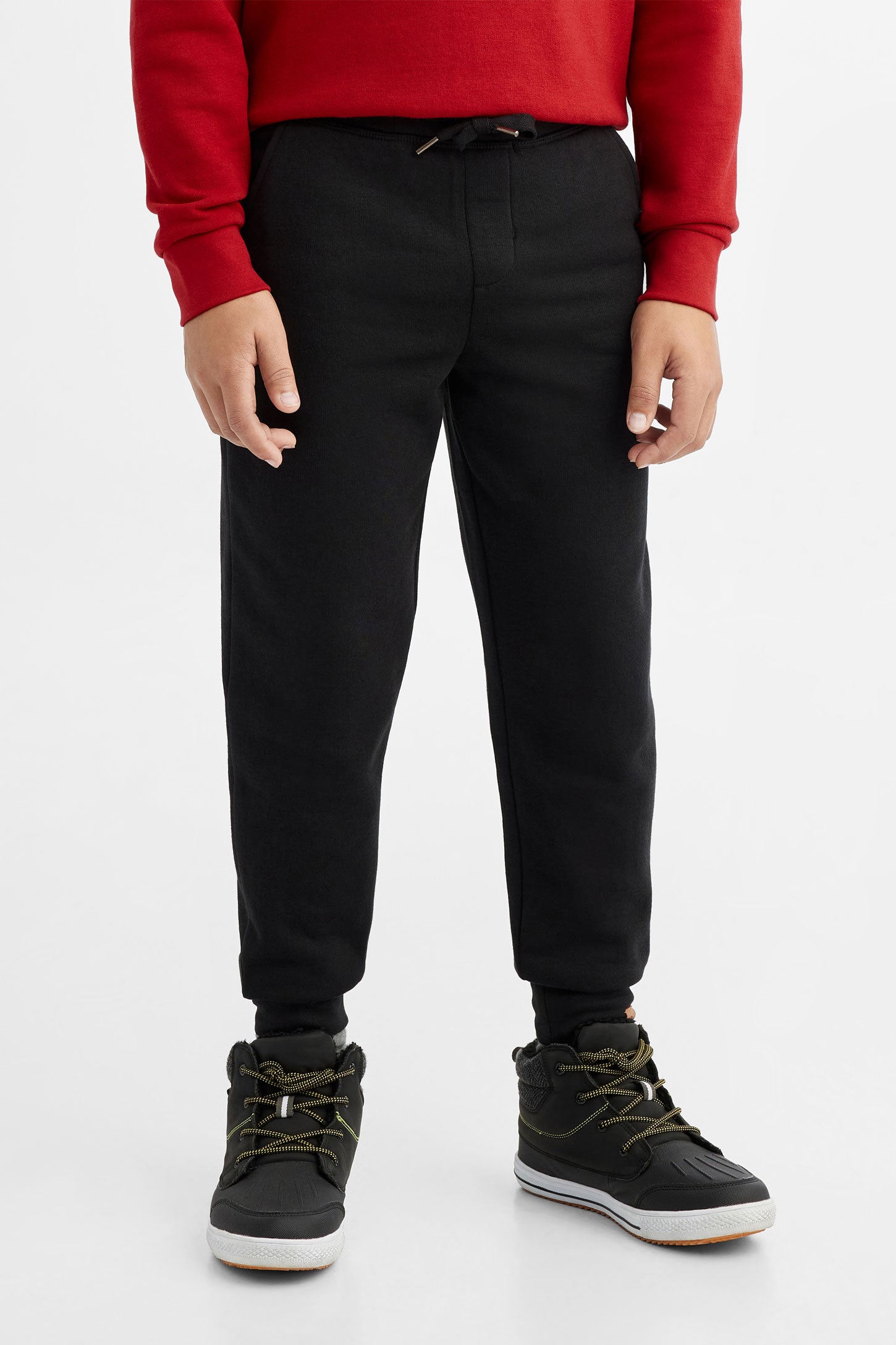 Pantalon jogger ouaté, Chalet - Ado garçon && NOIR