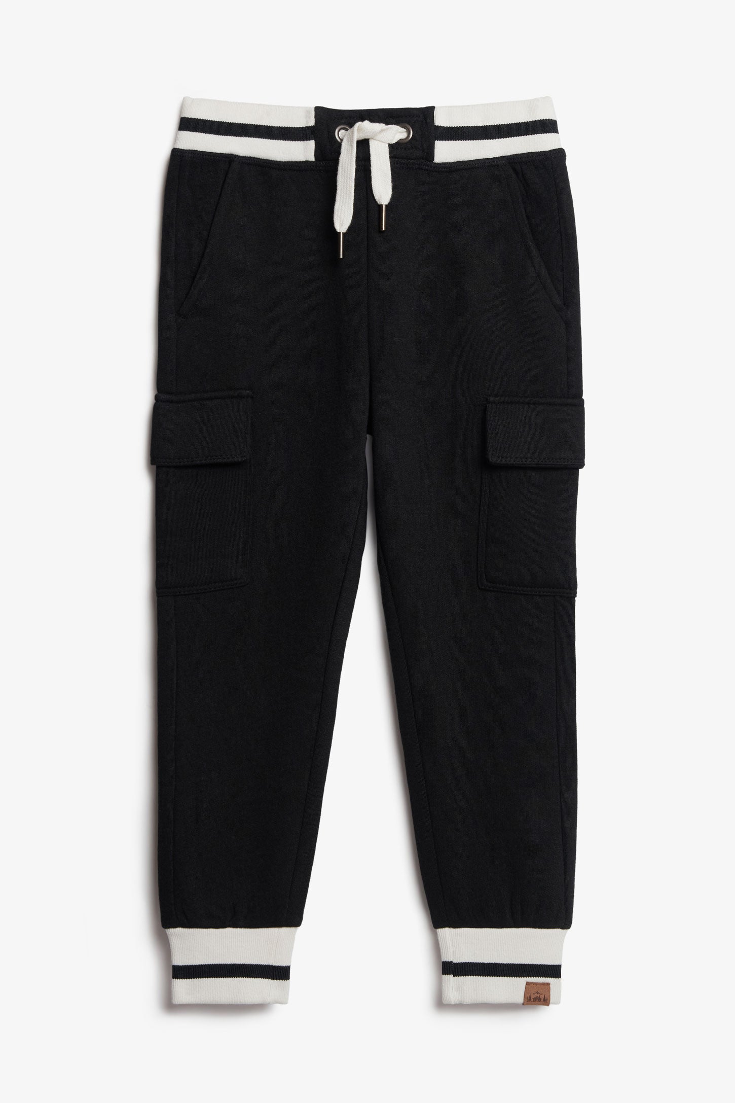 Pantalon jogger cargo ouaté, Chalet - Enfant garçon && NOIR