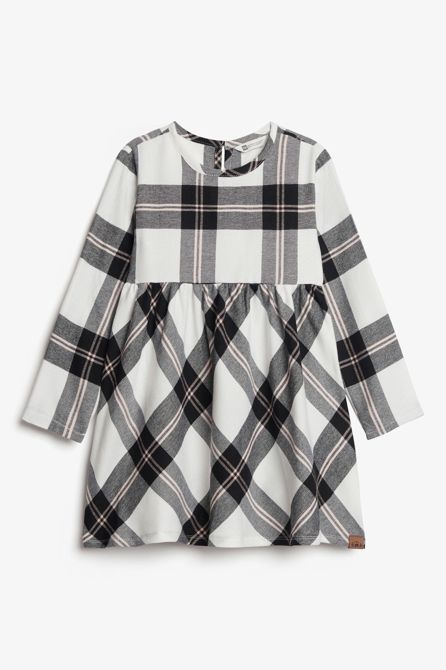 Robe manches longues à carreaux, Chalet - Enfant fille && BLANC CASSÉ/MULTI