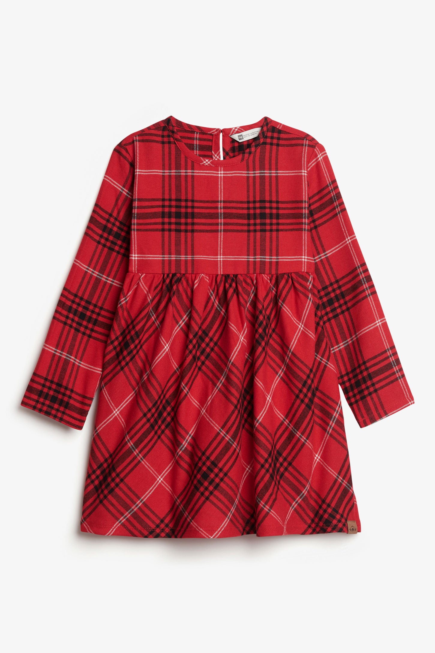 Robe manches longues à carreaux, Chalet - Enfant fille && ROUGE/MULTI