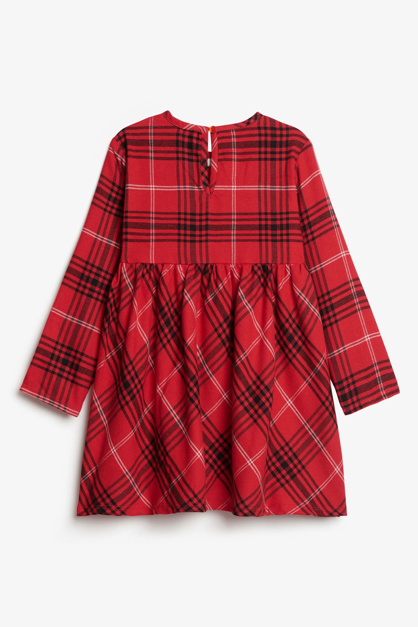 Robe manches longues à carreaux, Chalet - Enfant fille && ROUGE/MULTI