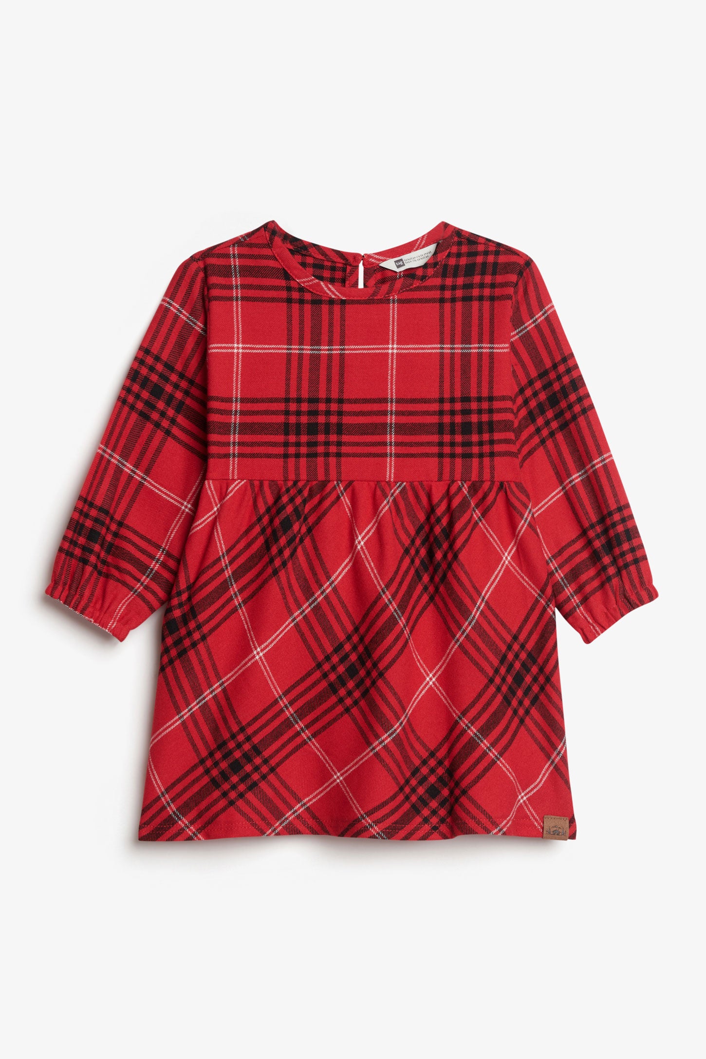 Robe à carreaux en flanelle, Chalet - Bébé fille && ROUGE/MULTI