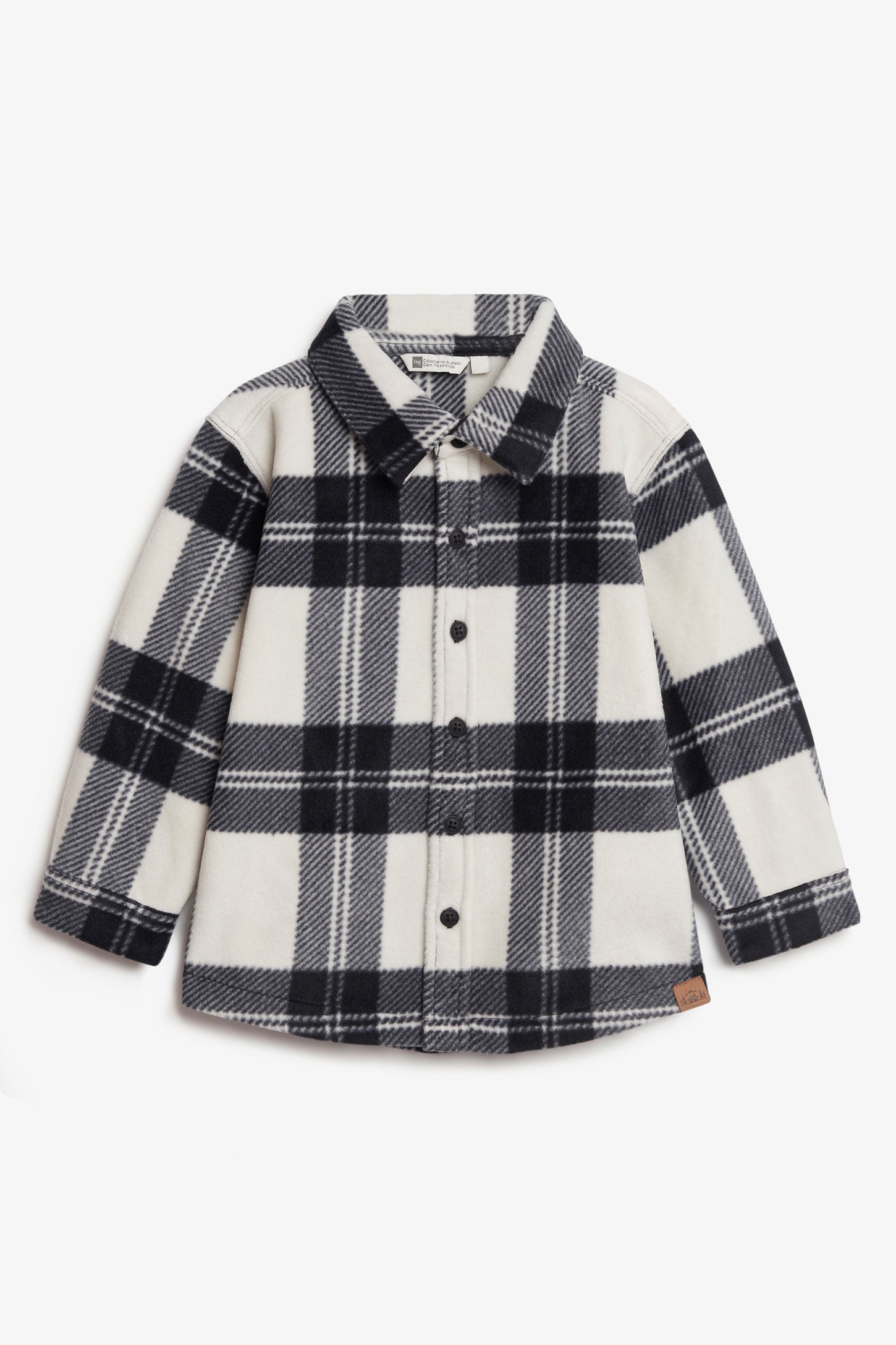 Chemise à carreaux en polar, Chalet, 2T-3T - Bébé garçon && BLANC CASSÉ/MULTI