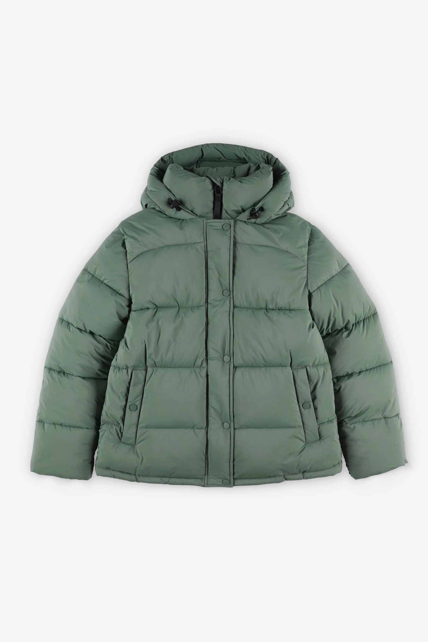 Manteau d'hiver ''Puffer'' court en Ripstop - Femme && VERT