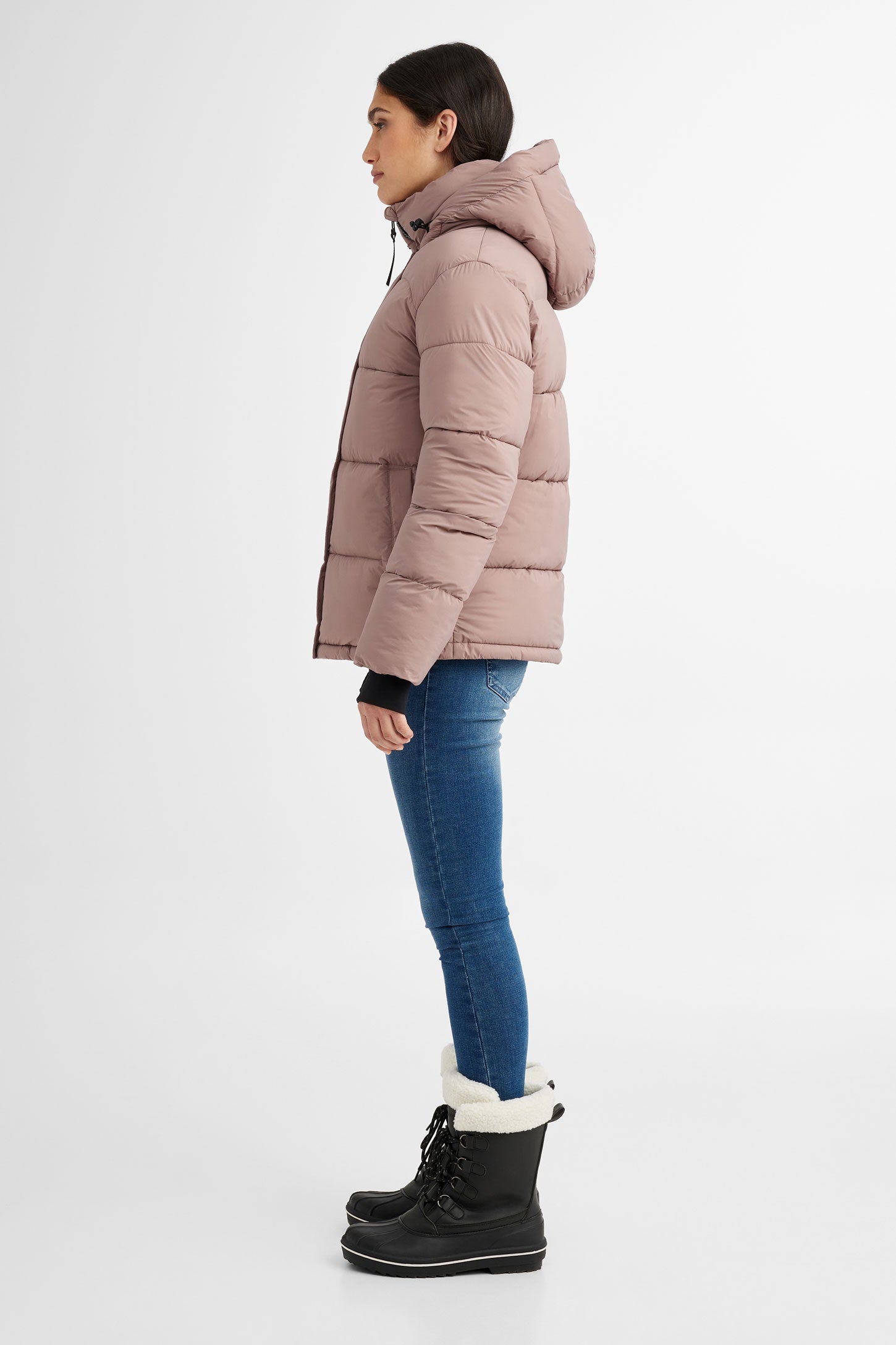 Manteau d'hiver ''Puffer'' court en Ripstop - Femme && ROSE