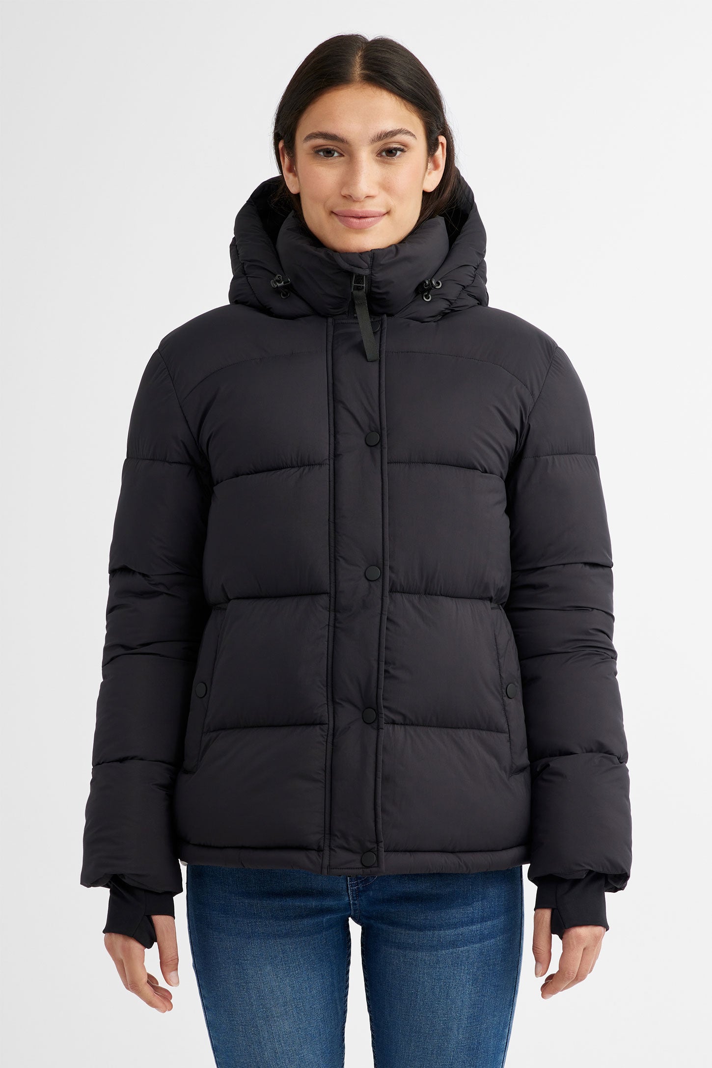 Manteau d hiver Puffer court en Ripstop pour Femme