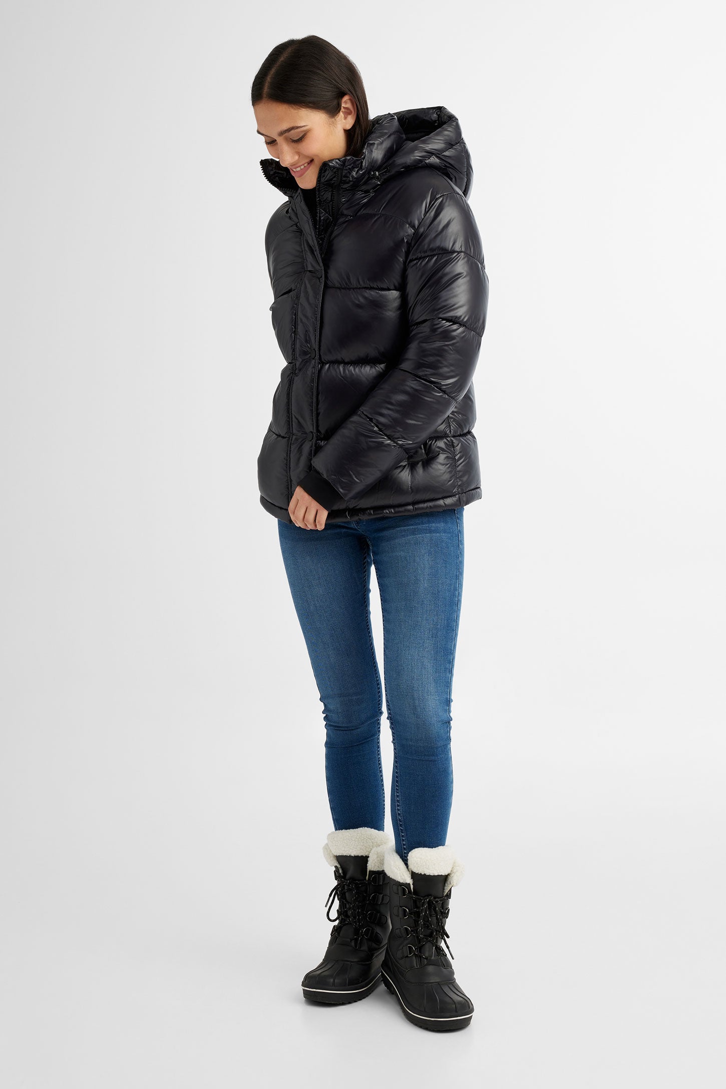 Short Puffer winter coat Women