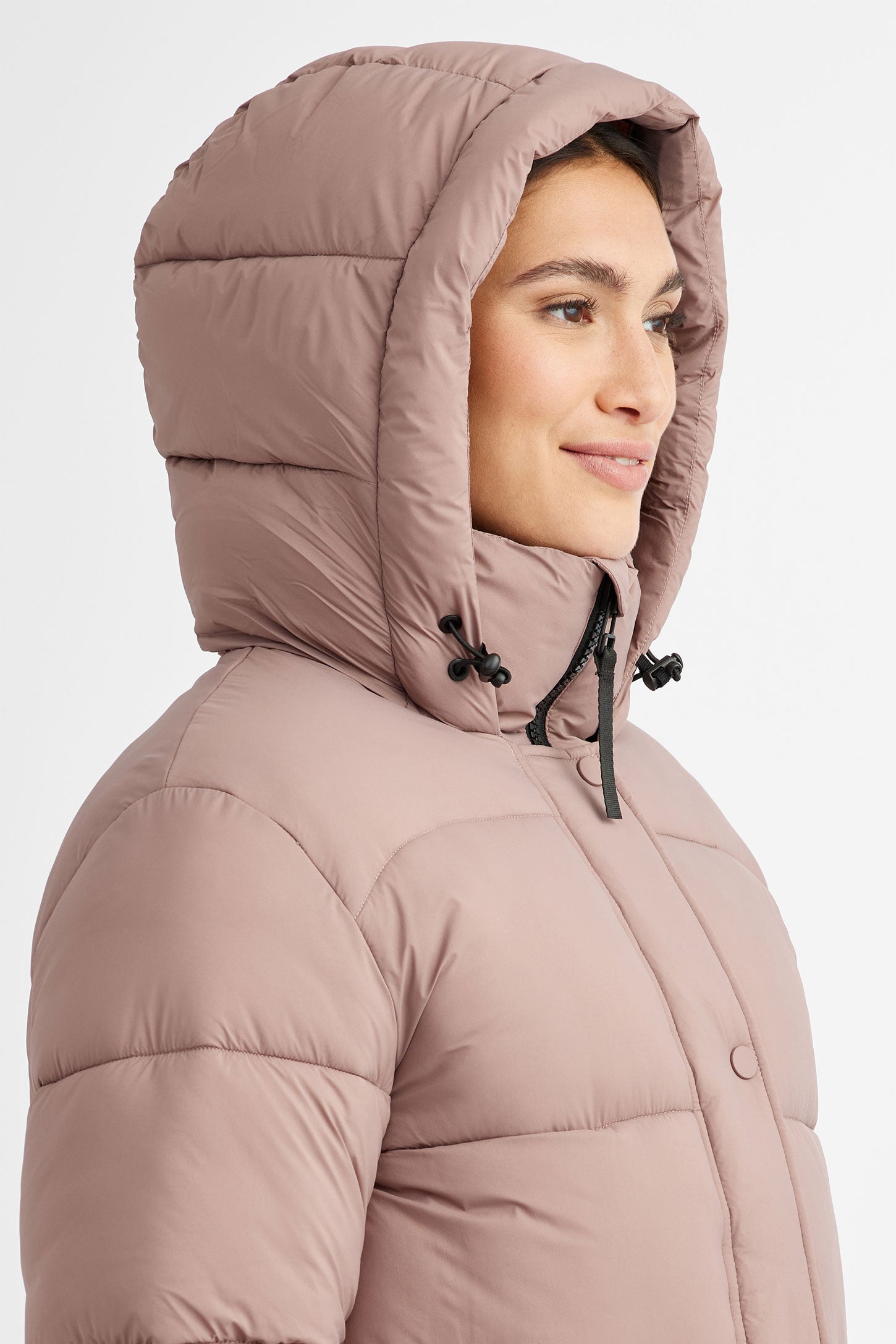 Manteau d'hiver ''Puffer'' mi-long en Ripstop - Femme && ROSE