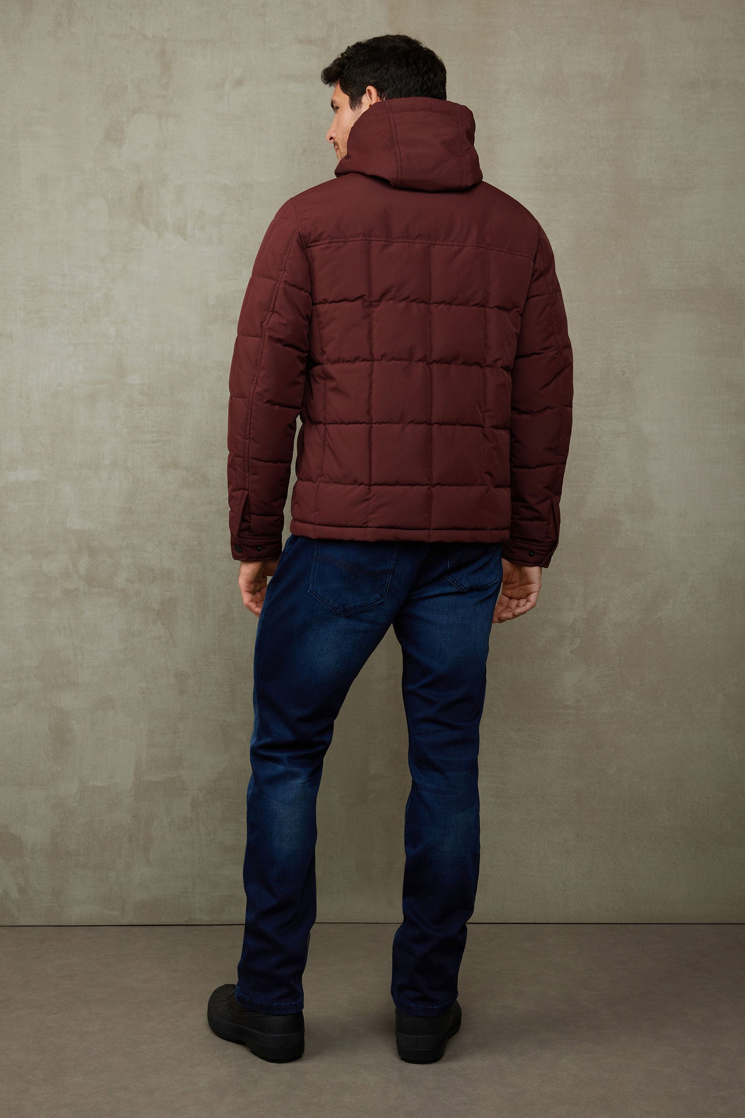 Manteau d'hiver matelassé - Homme && BORDEAUX