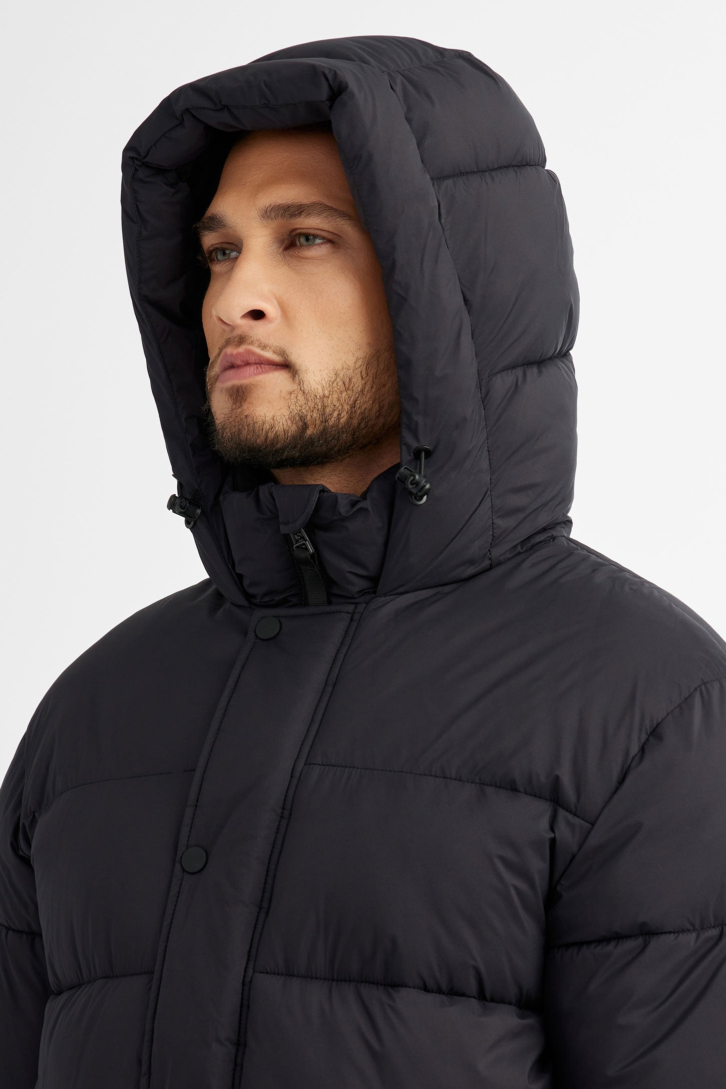 Manteau d'hiver ''Puffer'' court en Ripstop - Homme && NOIR