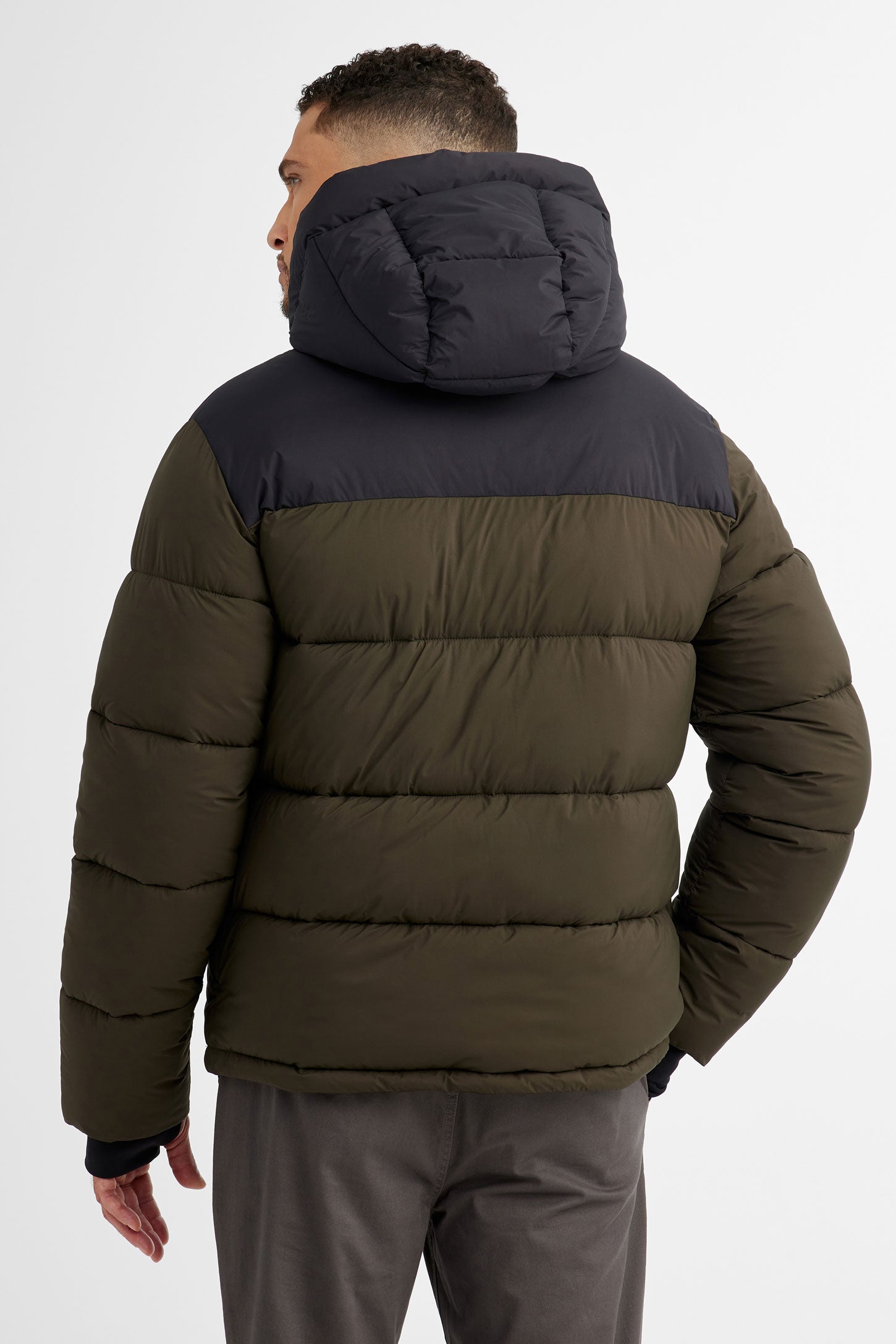 Manteau d'hiver ''Puffer'' court en Ripstop - Homme && VERT