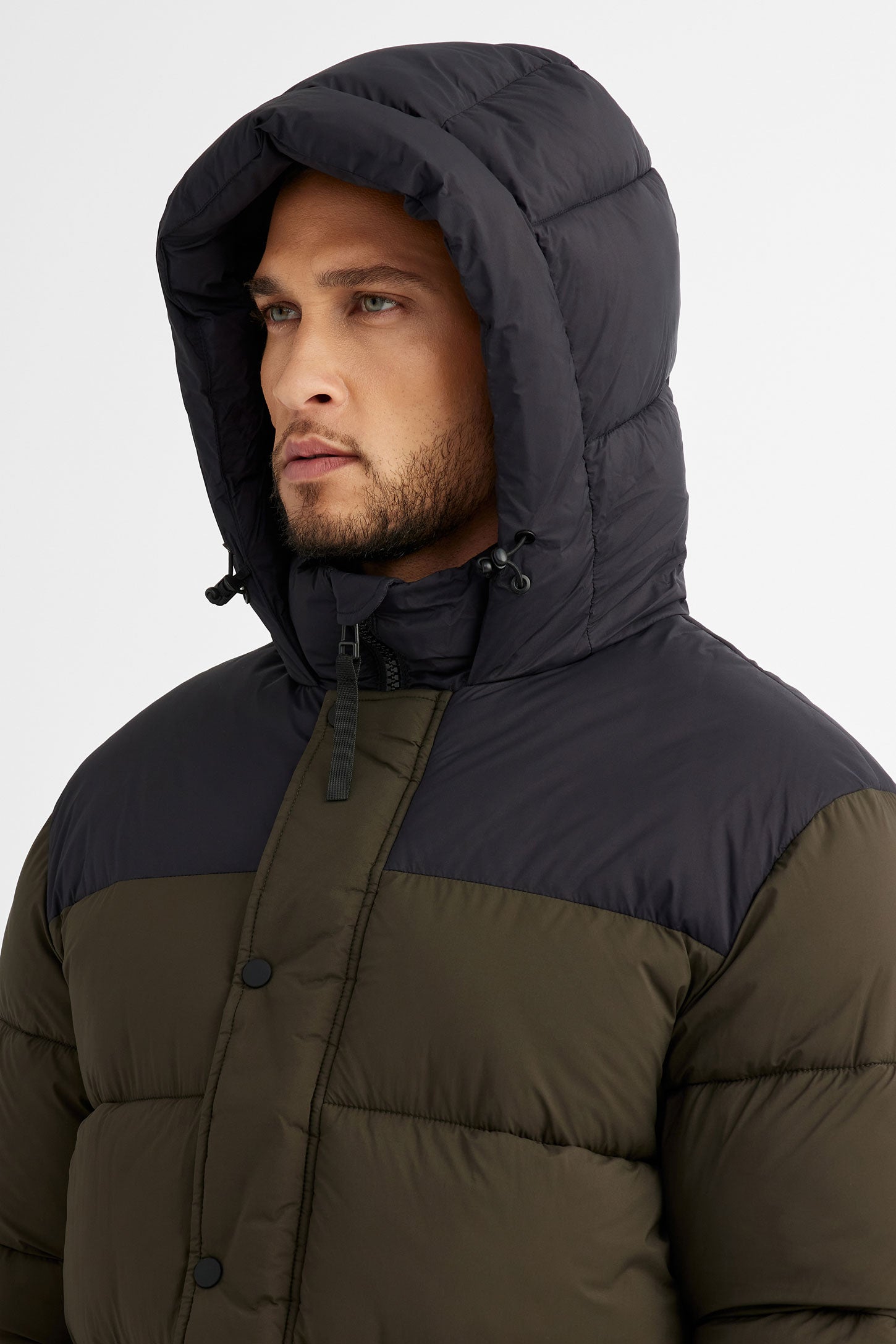 Manteau d'hiver ''Puffer'' court en Ripstop - Homme && VERT