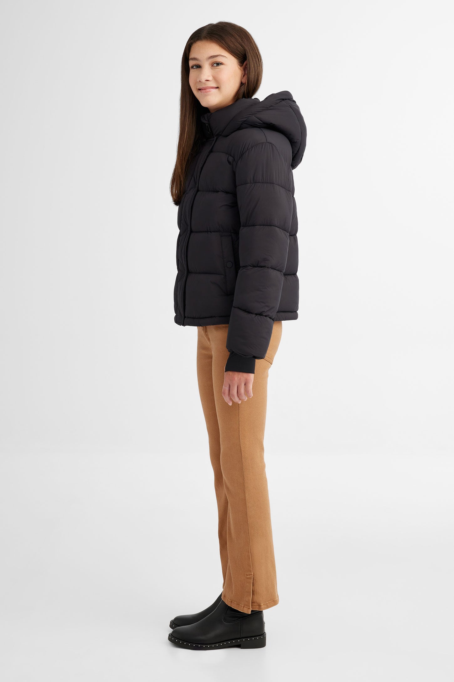 Manteau d hiver Puffer court en Ripstop Ado fille