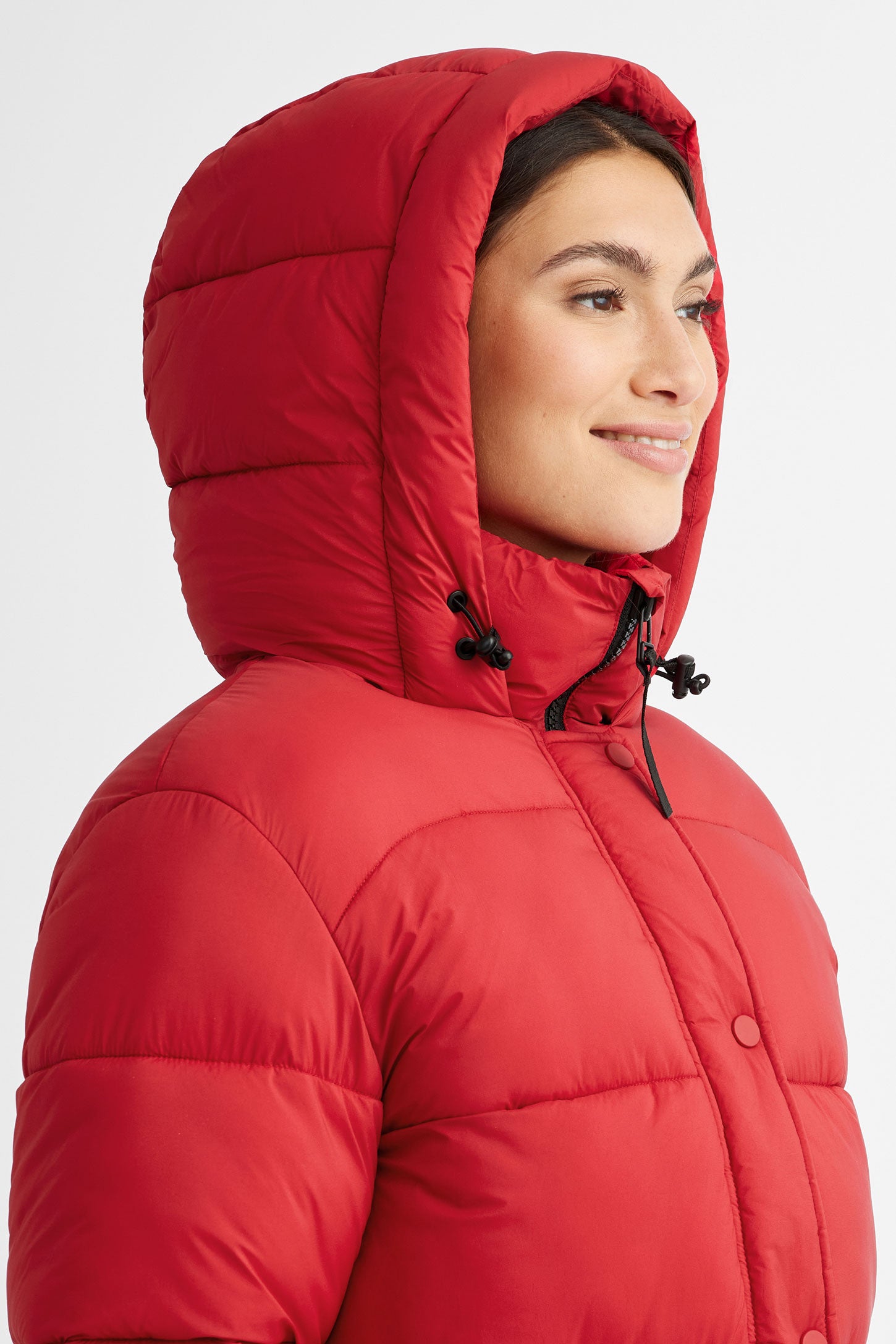 Manteau d'hiver ''Puffer'' court en Ripstop - Femme && ROUGE