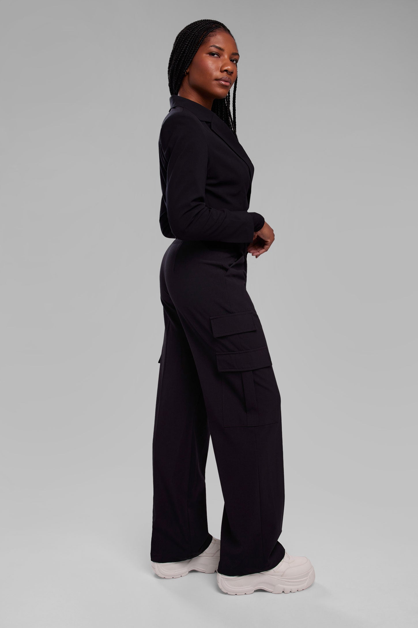 Pantalon jogger cargo - Femme && NOIR