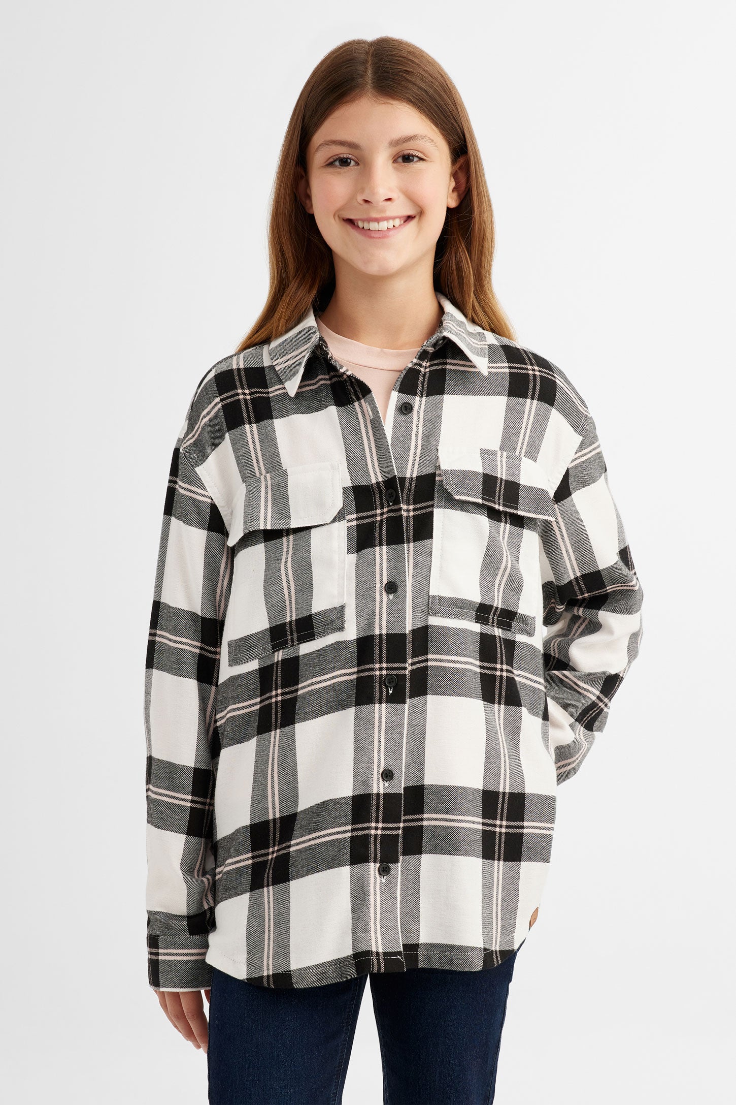 Plaid cotton tunic shirt Cabin Teenage girl Aubainerie