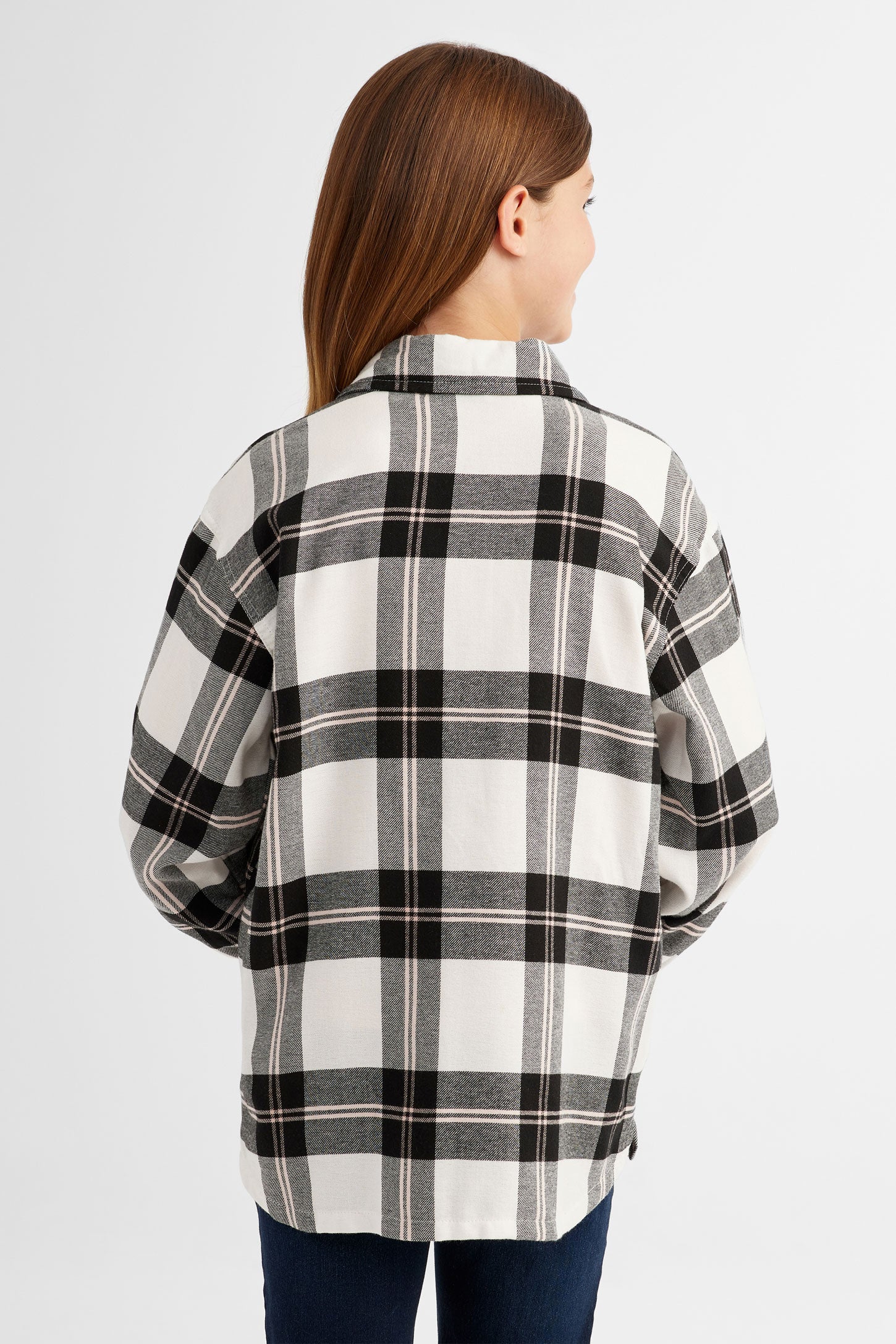 Plaid cotton tunic shirt Cabin Teenage girl Aubainerie