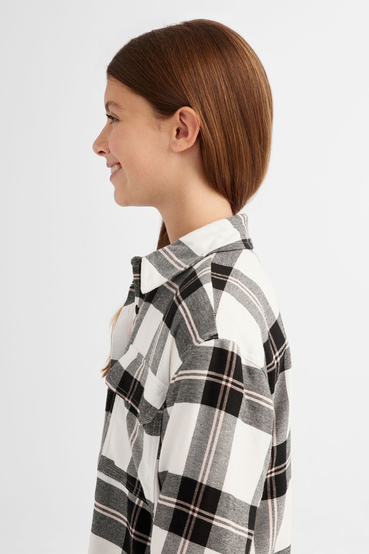 Plaid cotton tunic shirt Cabin Teenage girl Aubainerie