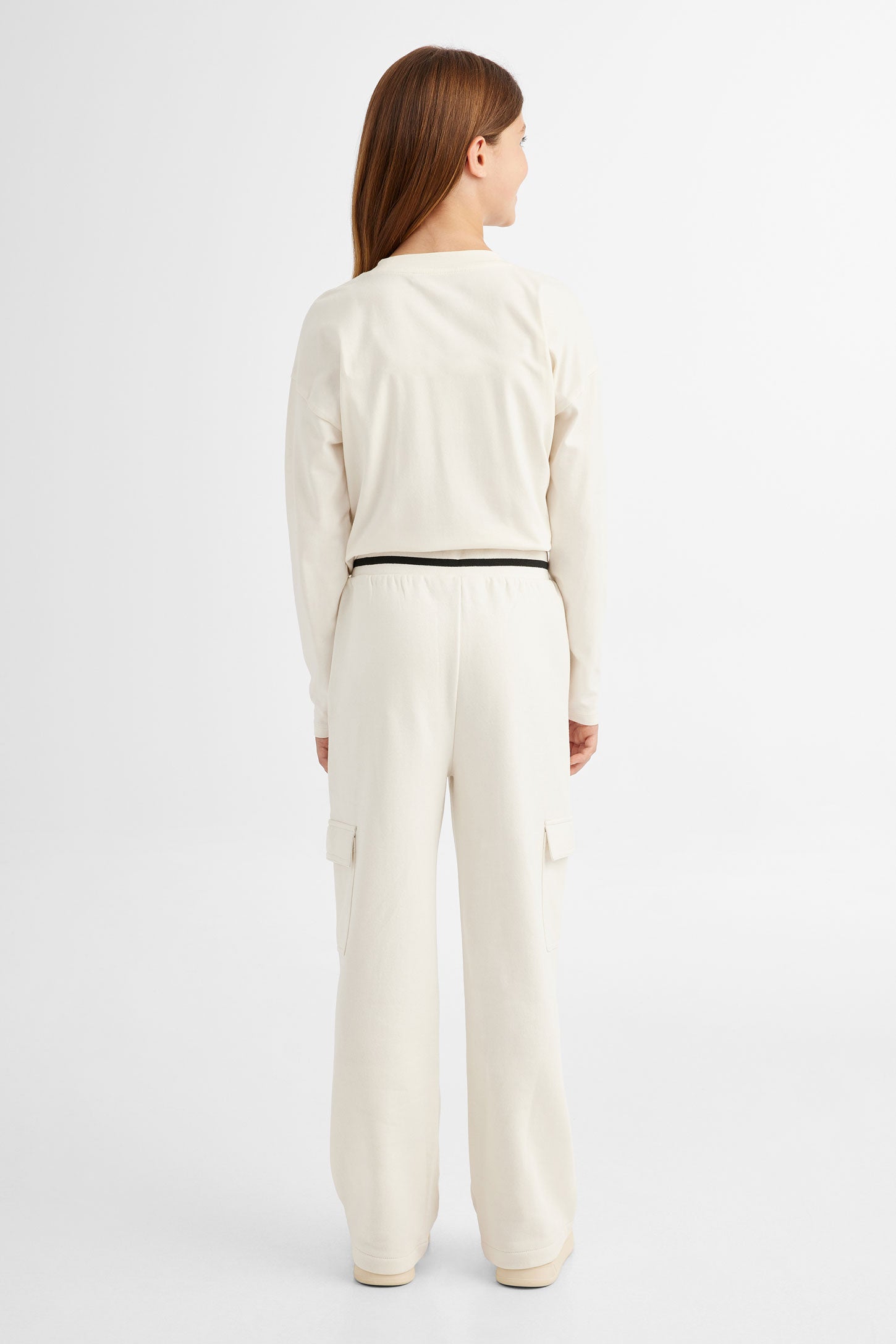 Pantalon cargo ouaté, Chalet - Ado fille && BLANC CASSÉ