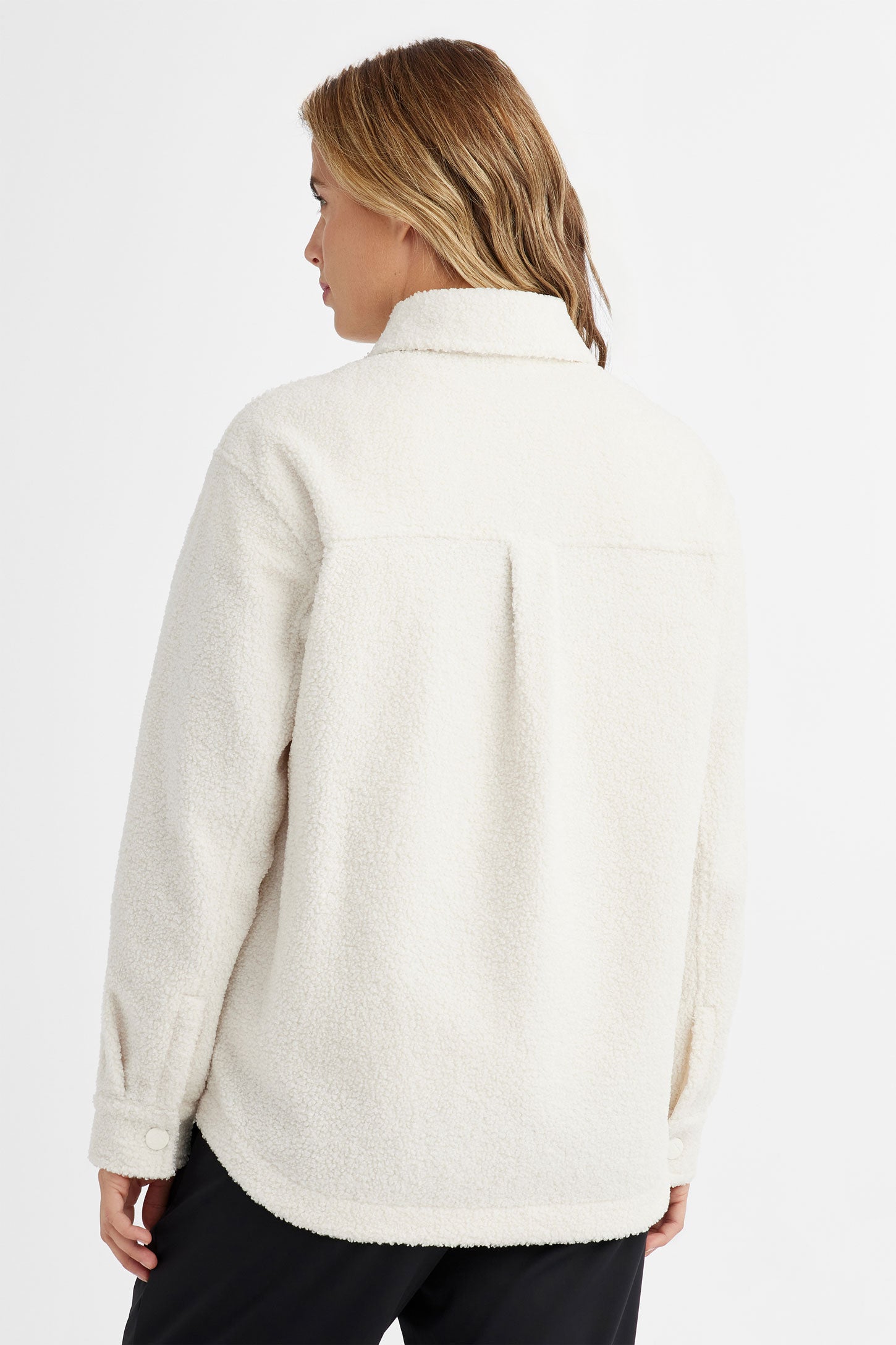 Surchemise en sherpa BM - Femme && BLANC CASSÉ