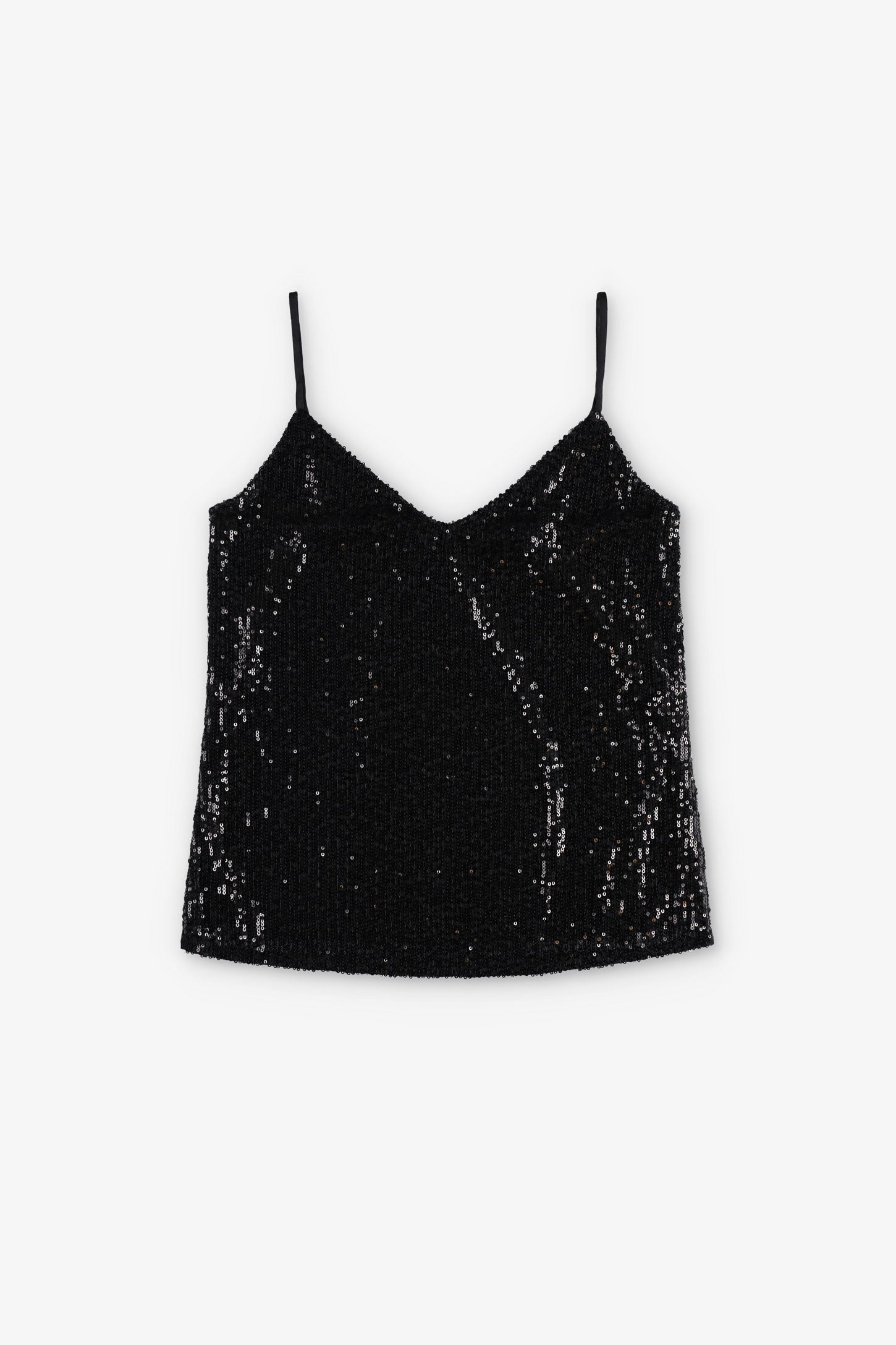 Camisole à paillette - Femme && NOIR