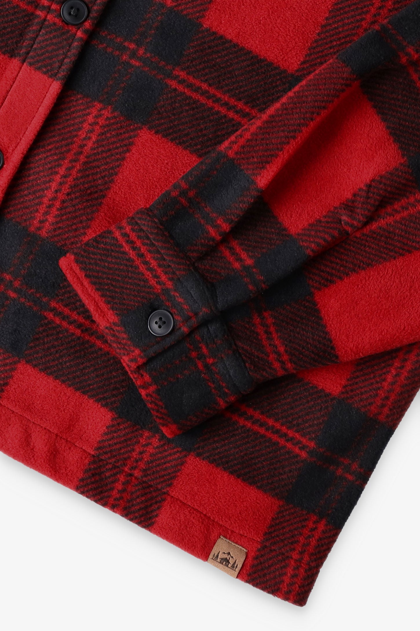 Chemise à carreaux en polar, Chalet - Homme && ROUGE/MULTI