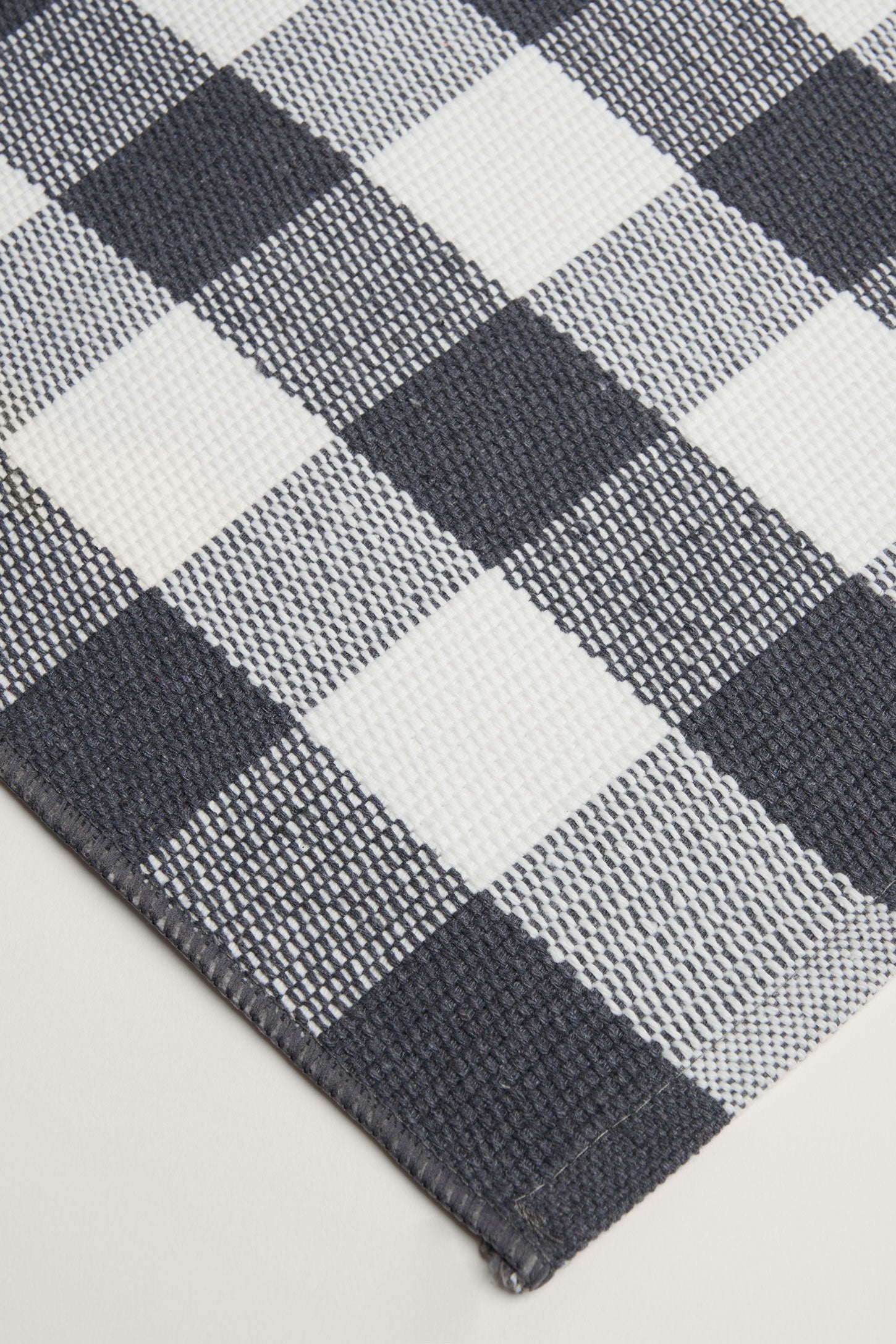 Paquet de 4 napperons tissés à carreaux - Maison && BLANC/GRIS