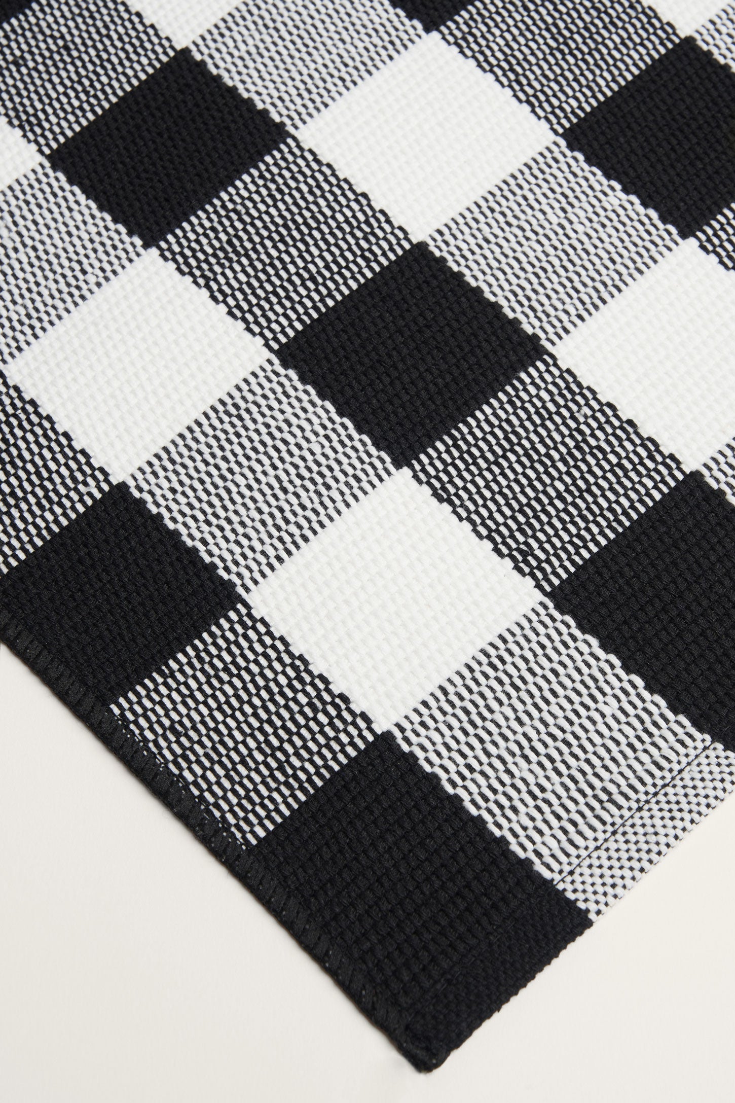 Paquet de 4 napperons tissés à carreaux - Maison && NOIR/BLANC