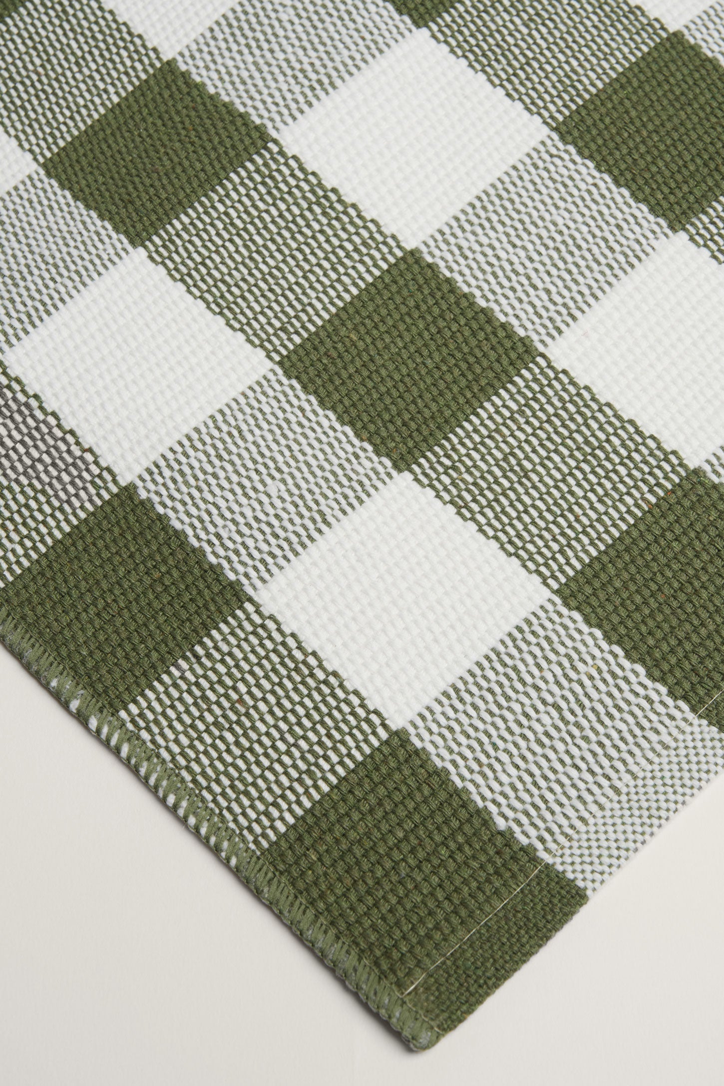 Paquet de 4 napperons tissés à carreaux - Maison && VERT/BLANC