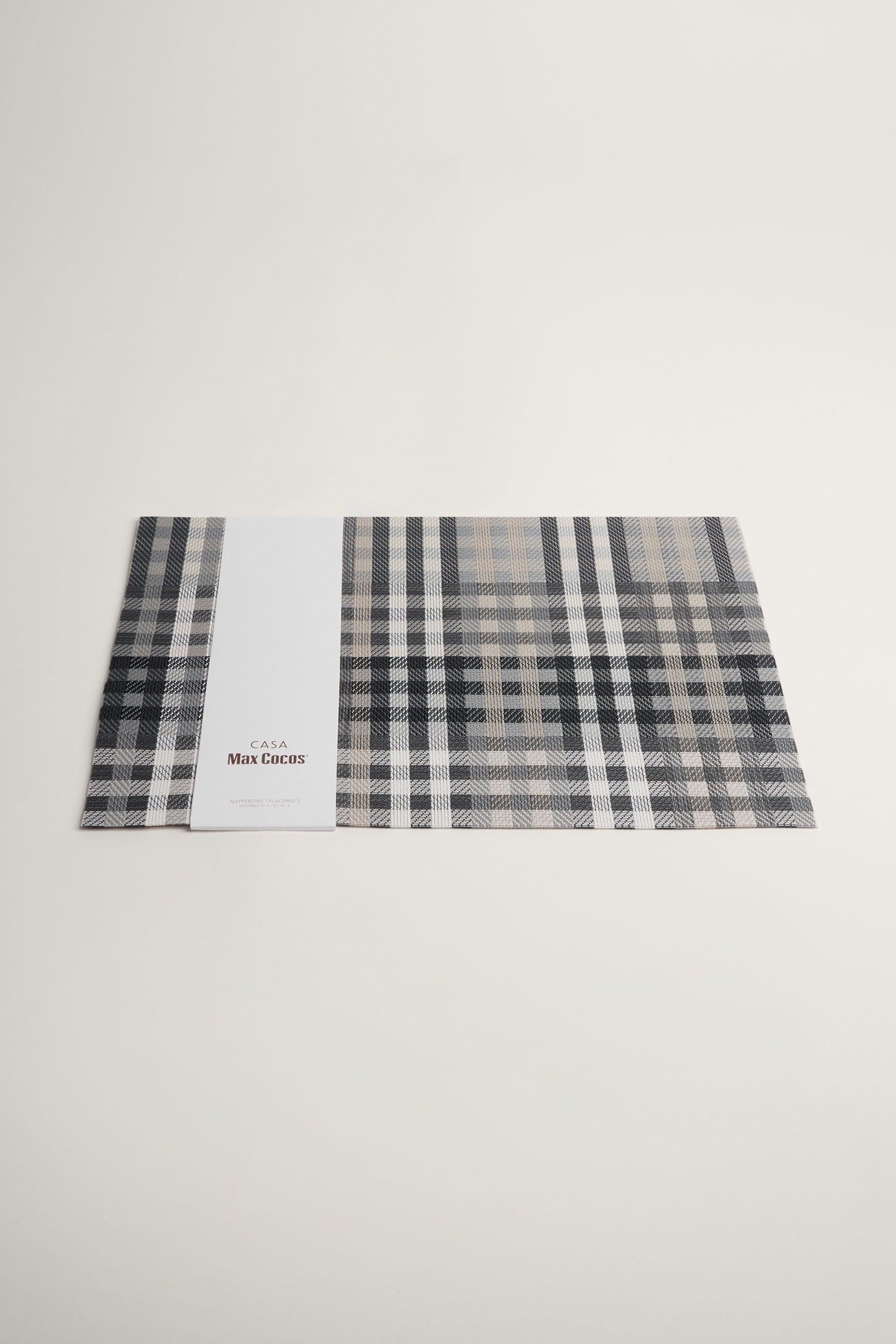 Paquet de 4 napperons en PVC - Maison && GRIS MULTI