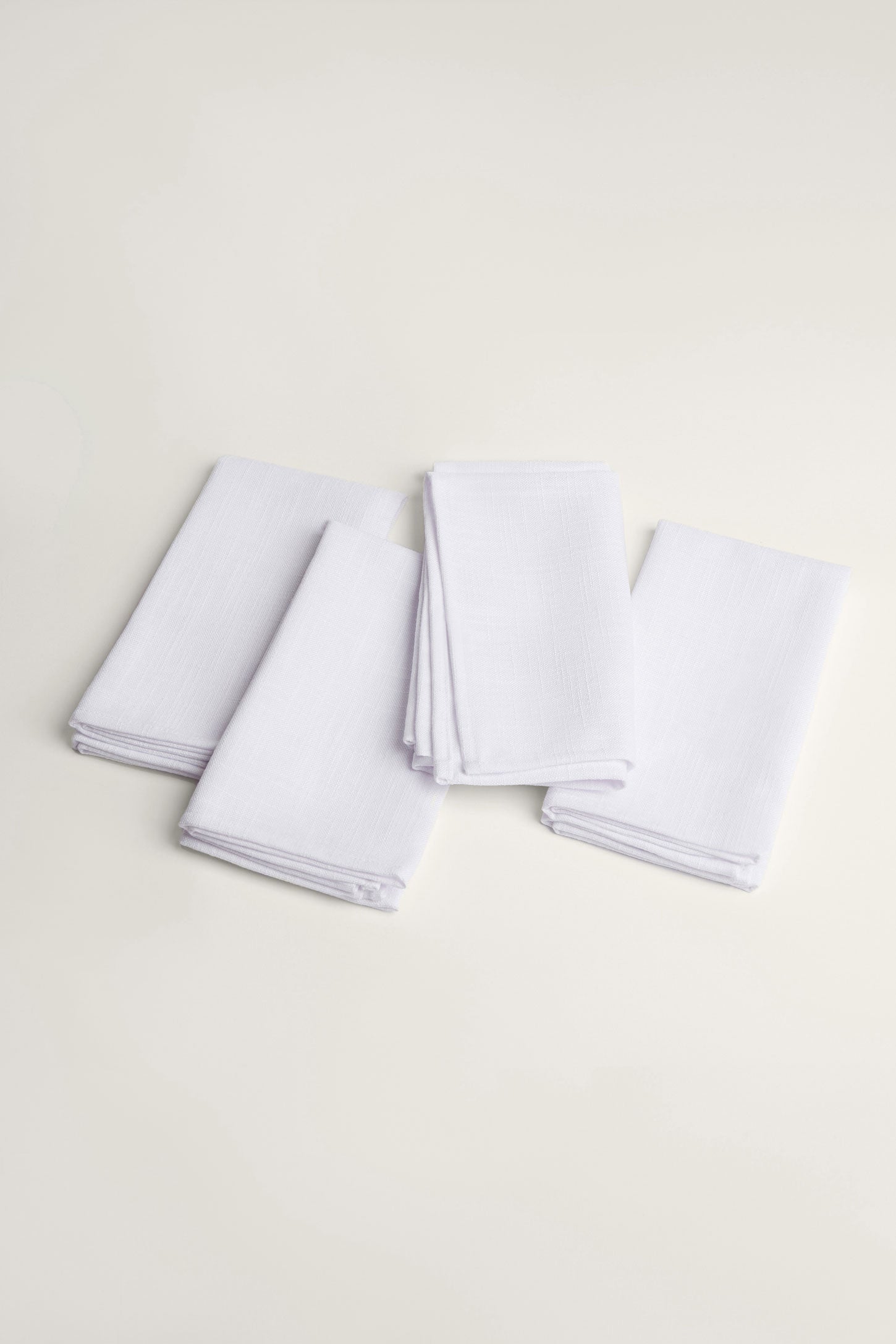 Paquet de 4 serviettes de table texture lin, 2/20$ - Maison && BLANC